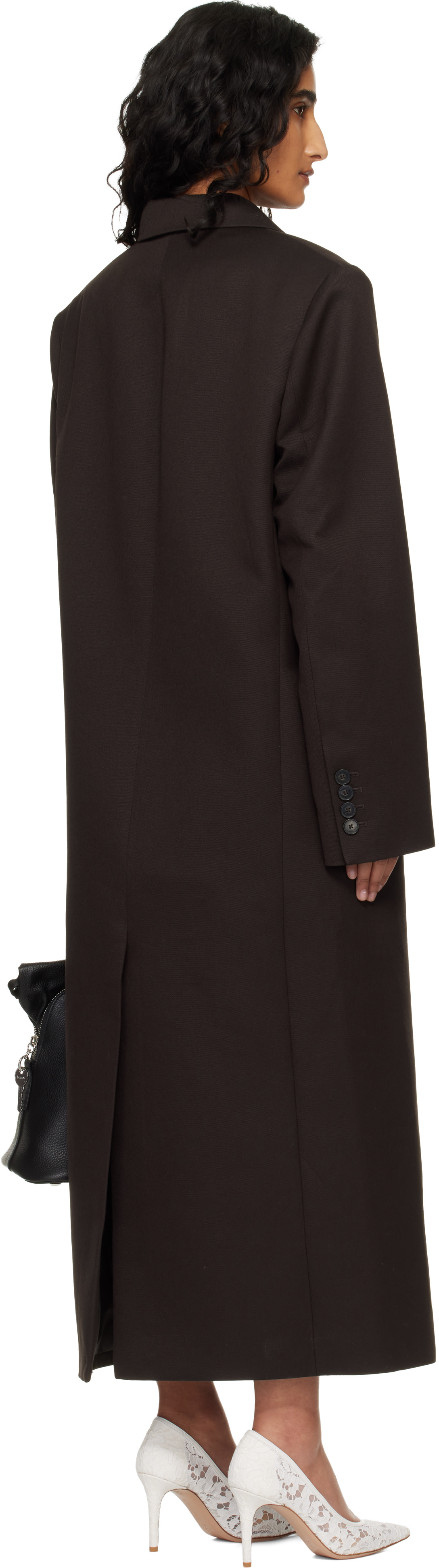 The Frankie Shop: Brown Jane Long Coat | SSENSE