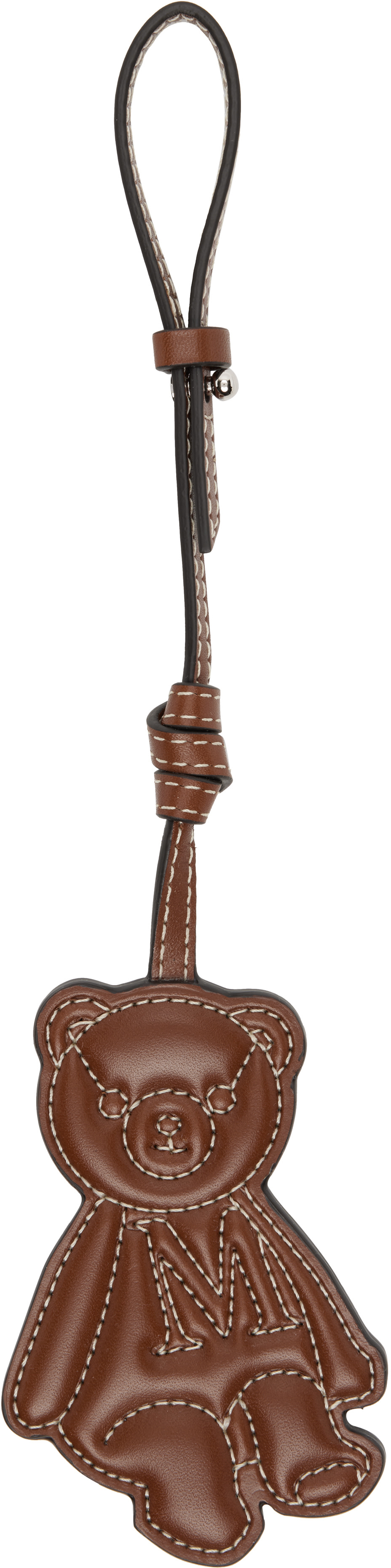 Max Mara - Breloque pour sac en forme d'ourson brune
