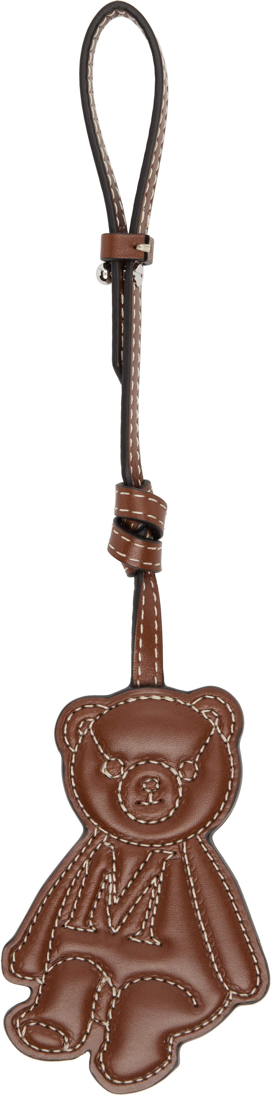 Max Mara - Breloque pour sac en forme d'ourson brune