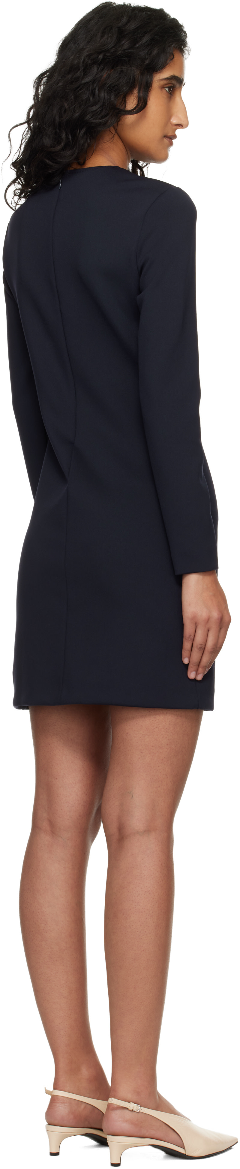 Max Mara - Robe courte Pagreste bleu marine