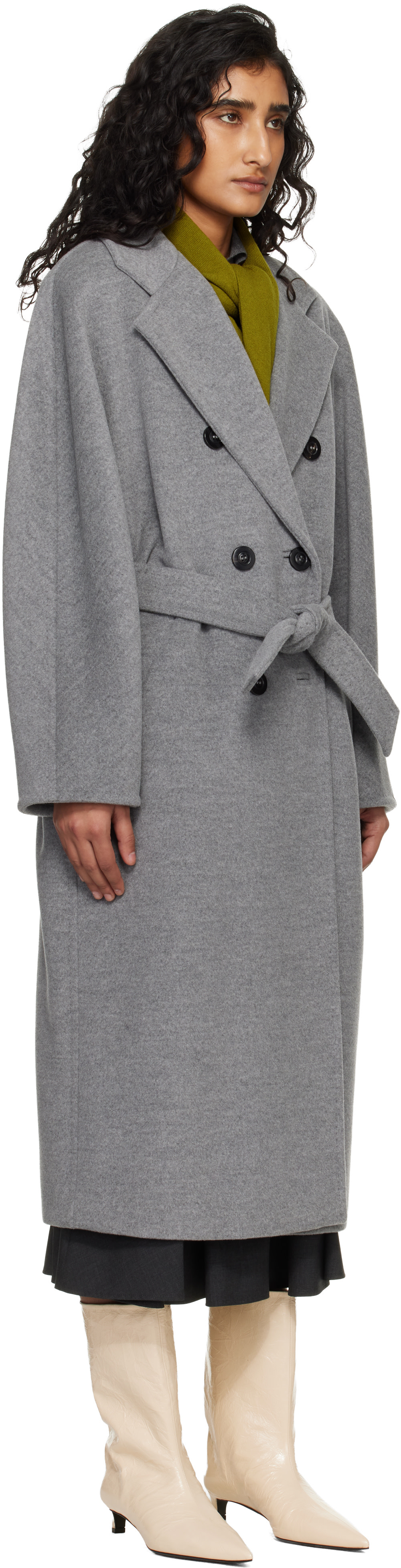 Max Mara: グレー Madam 101801 Icon コート | SSENSE 日本