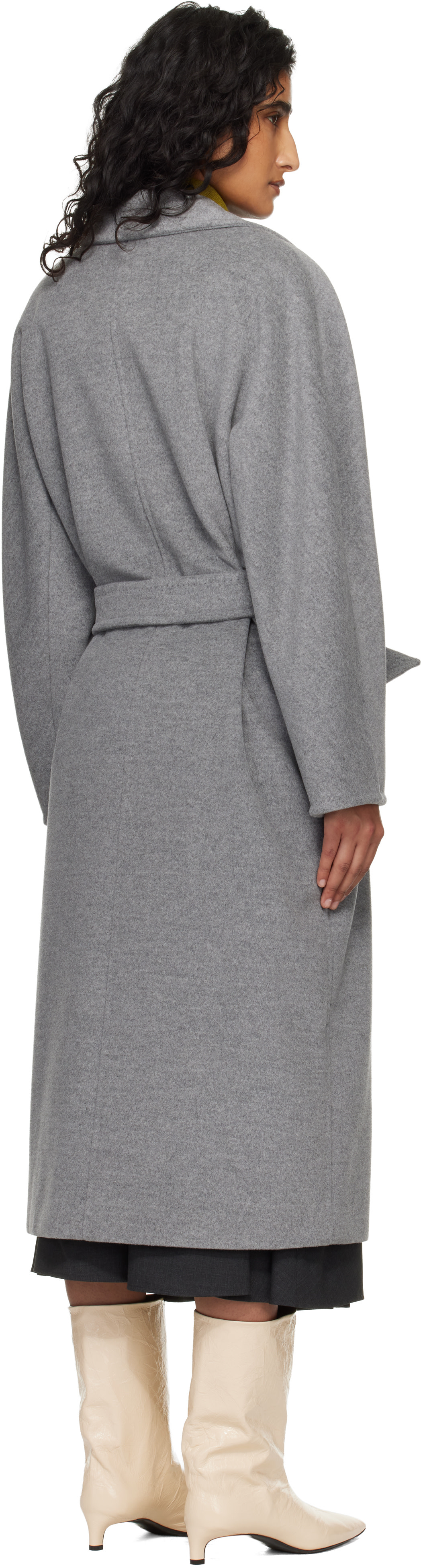Max Mara: グレー Madam 101801 Icon コート | SSENSE 日本