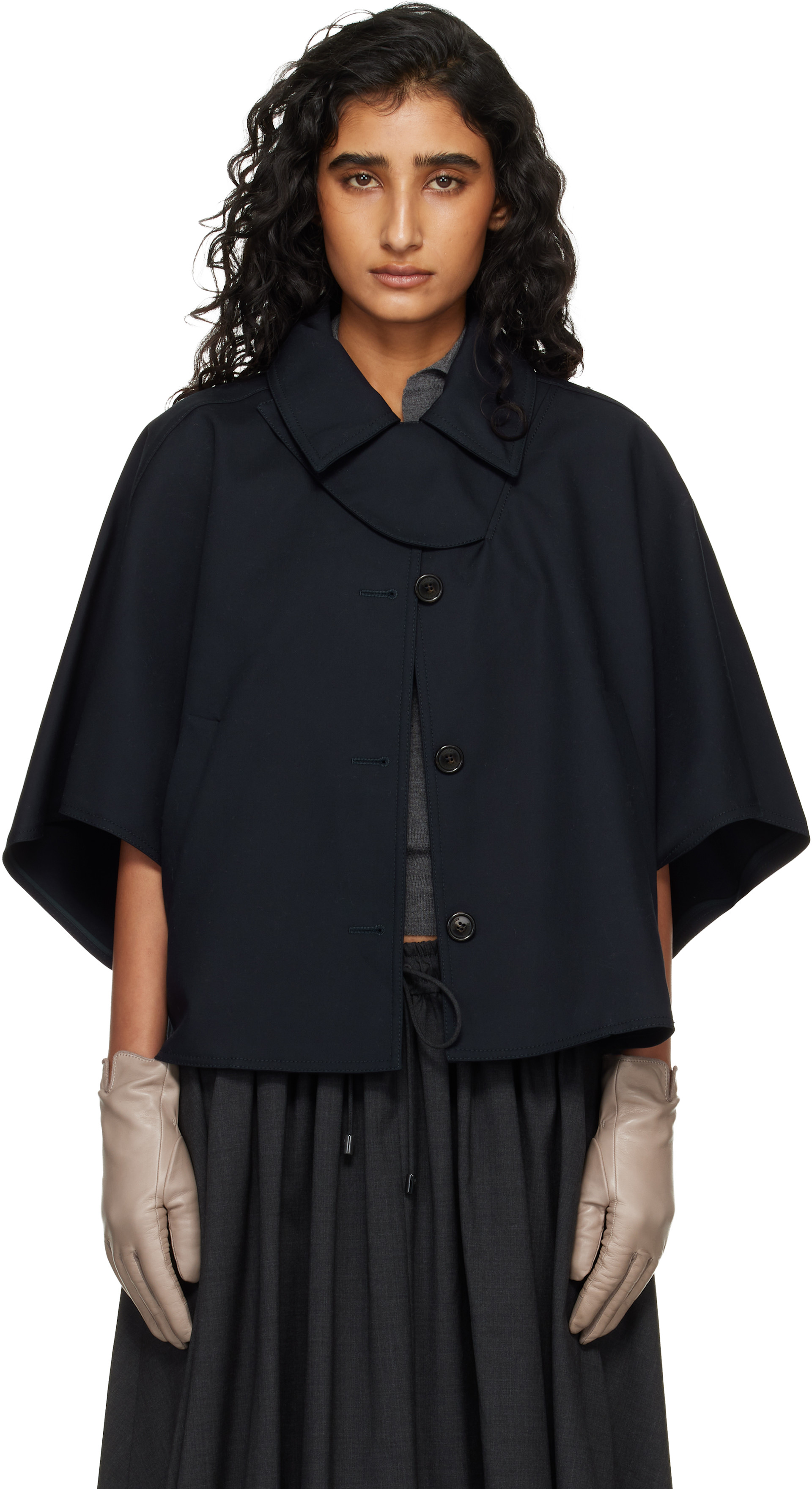 Max Mara - Blouson Paggio bleu marine