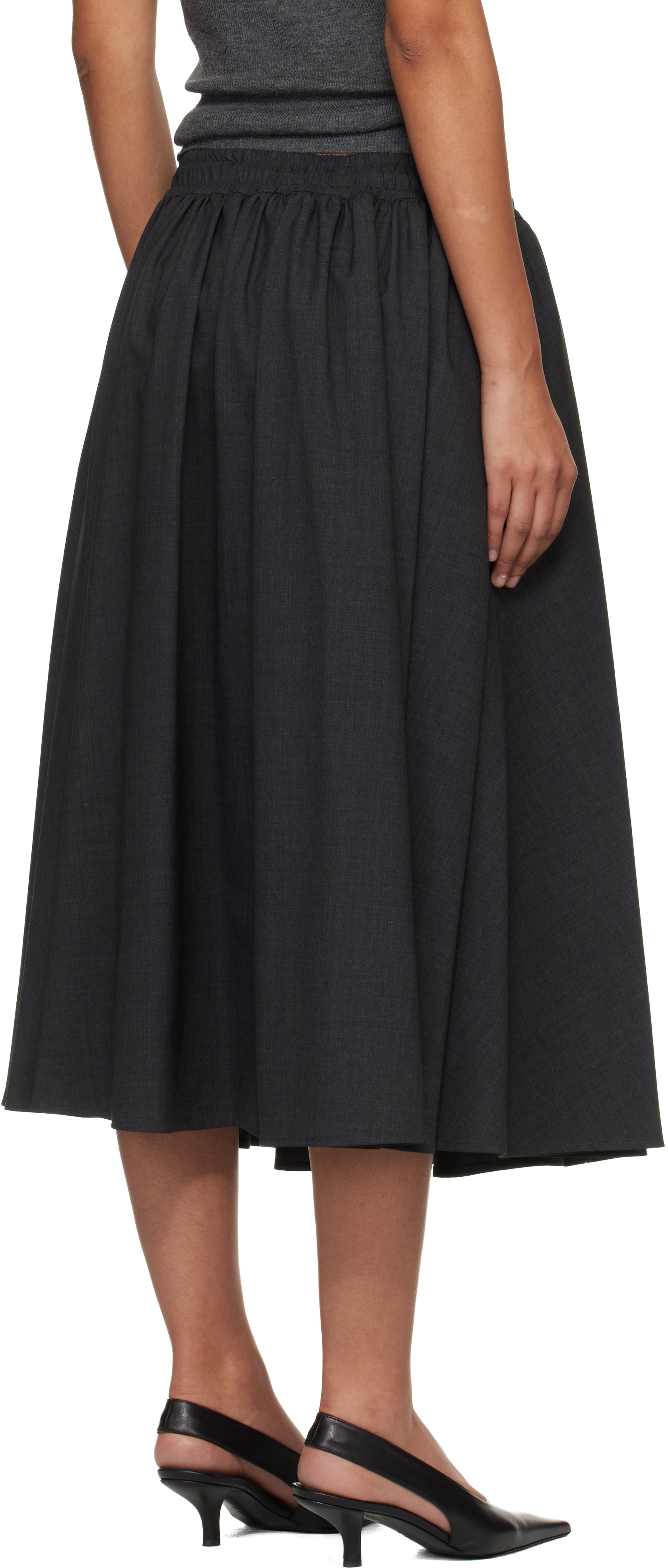 Max Mara - Jupe midi Livrea grise