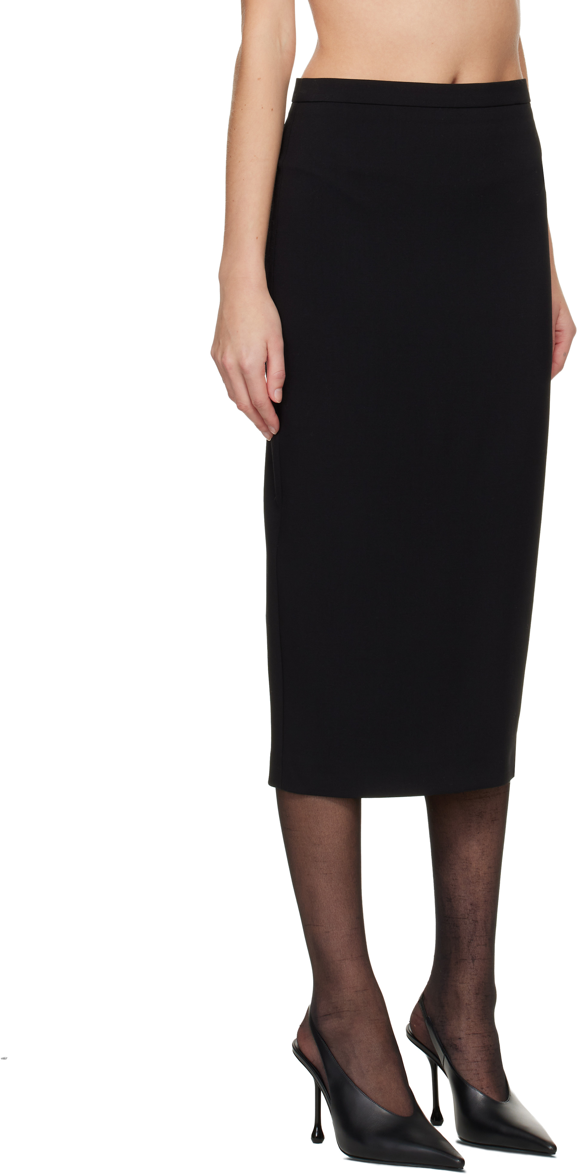 Max Mara - Jupe midi Mxmotre noire
