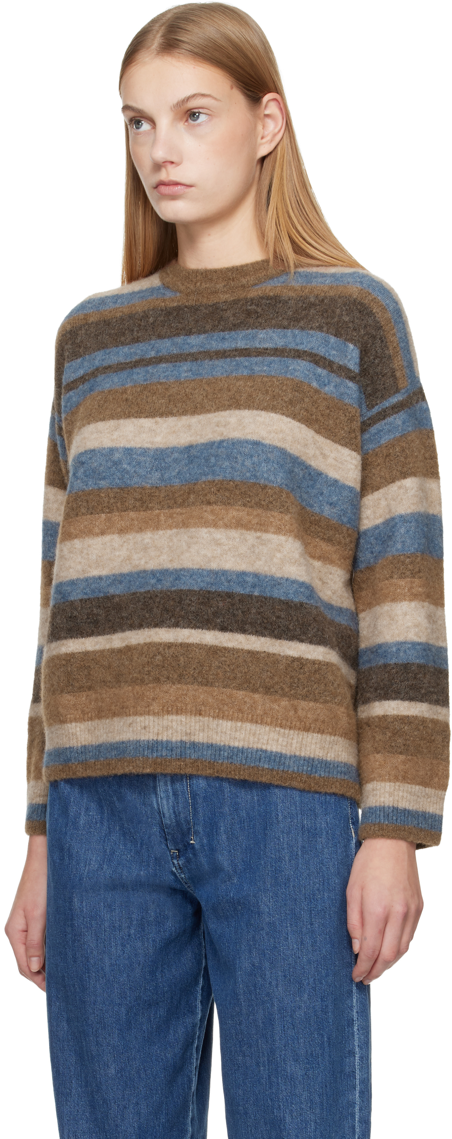 Max Mara - Pull Smmvolare beige et bleu