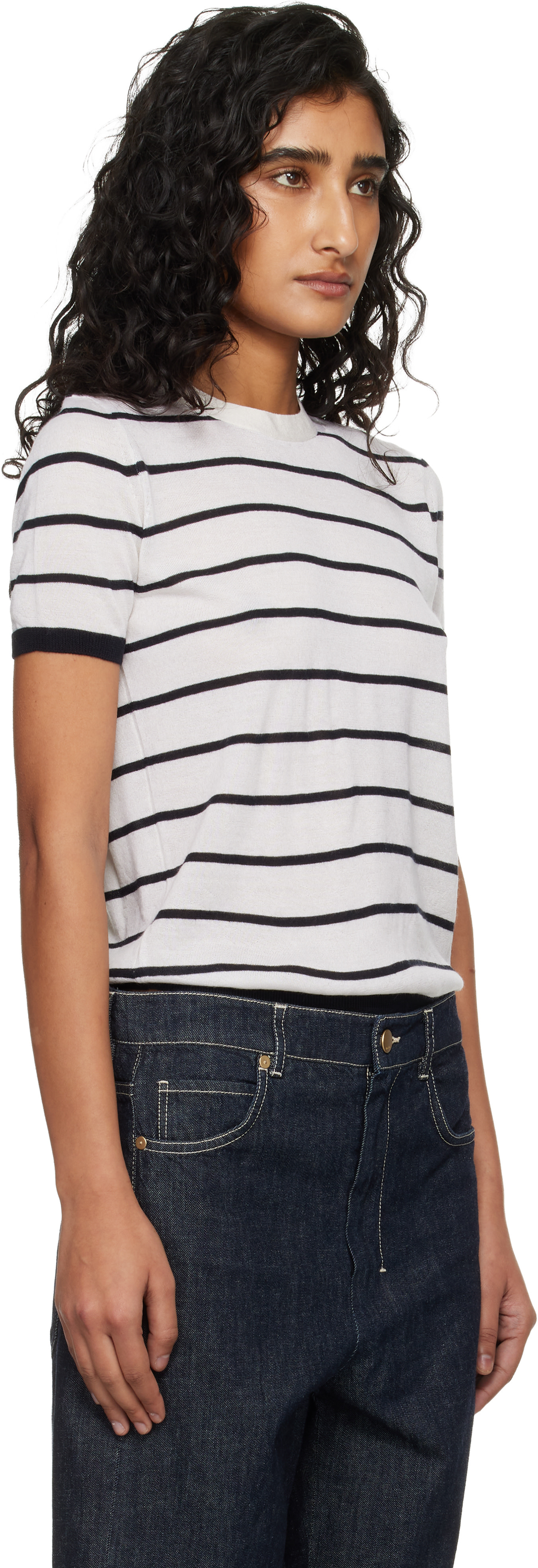 Max Mara - Pull Favetta blanc et noir