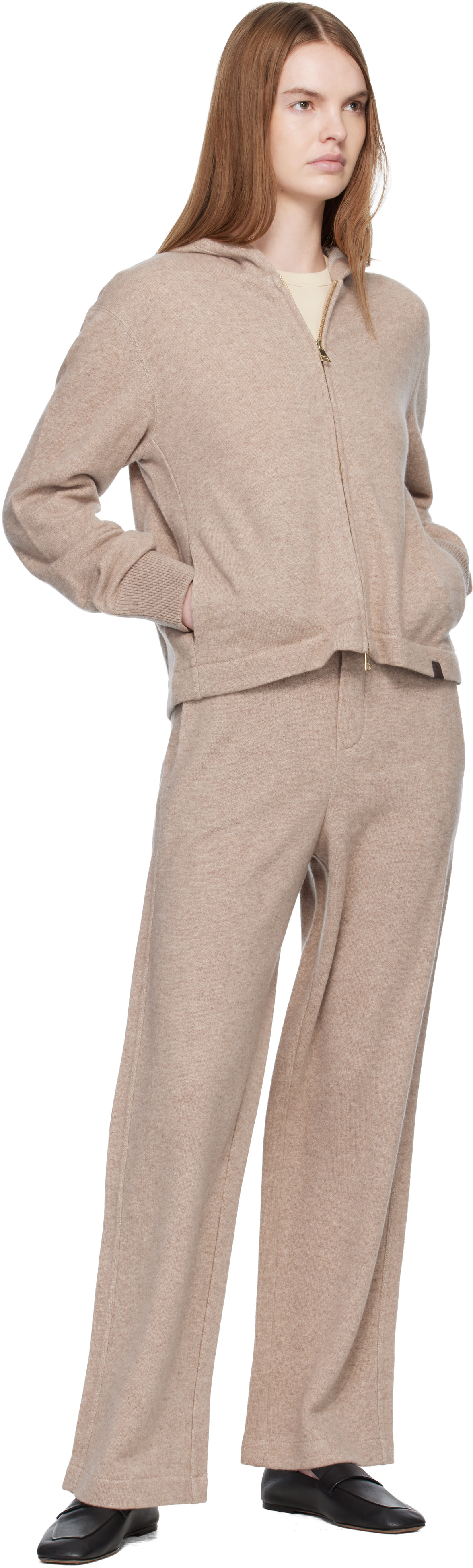 Max Mara - Pull à capuche Mxpfilm beige