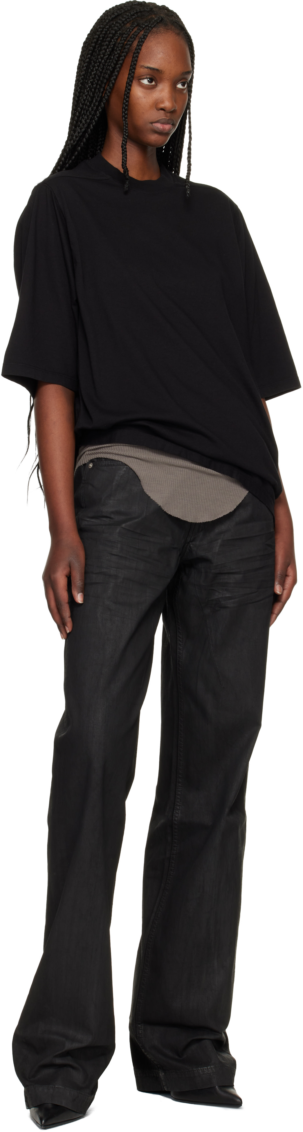 Rick Owens DRKSHDW: ブラック Temple Geth ジーンズ | SSENSE 日本