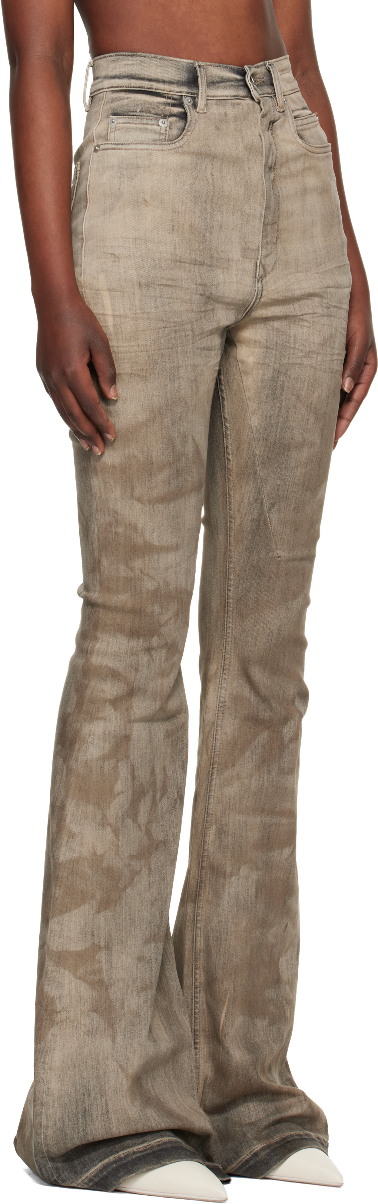 Rick Owens DRKSHDW: Gray Temple Bolan Bootcut Jeans | SSENSE