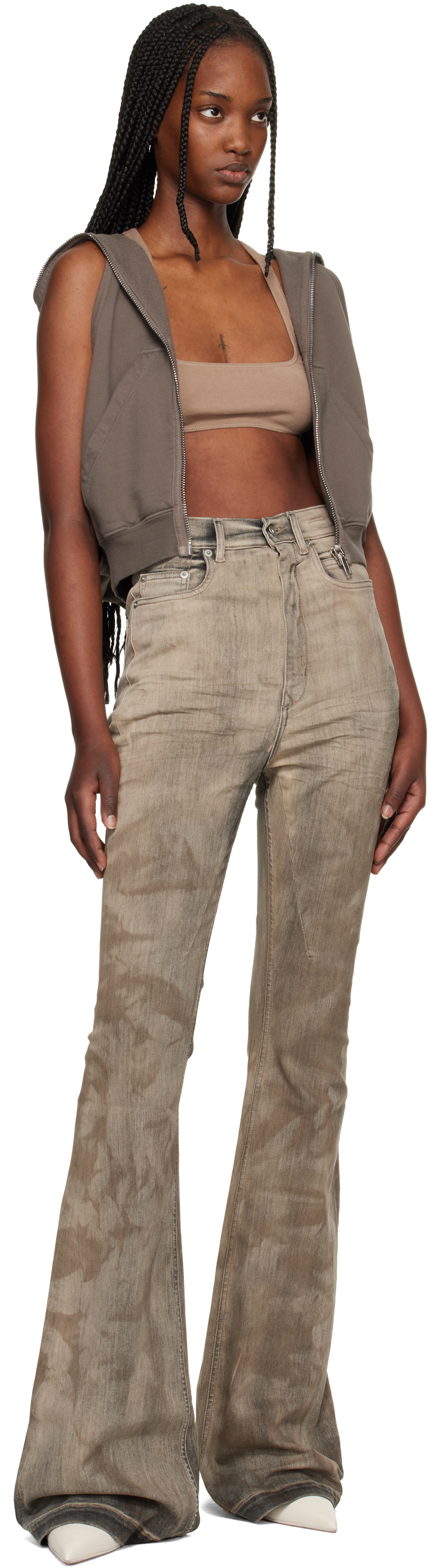 Rick Owens DRKSHDW: Gray Temple Bolan Bootcut Jeans | SSENSE Canada