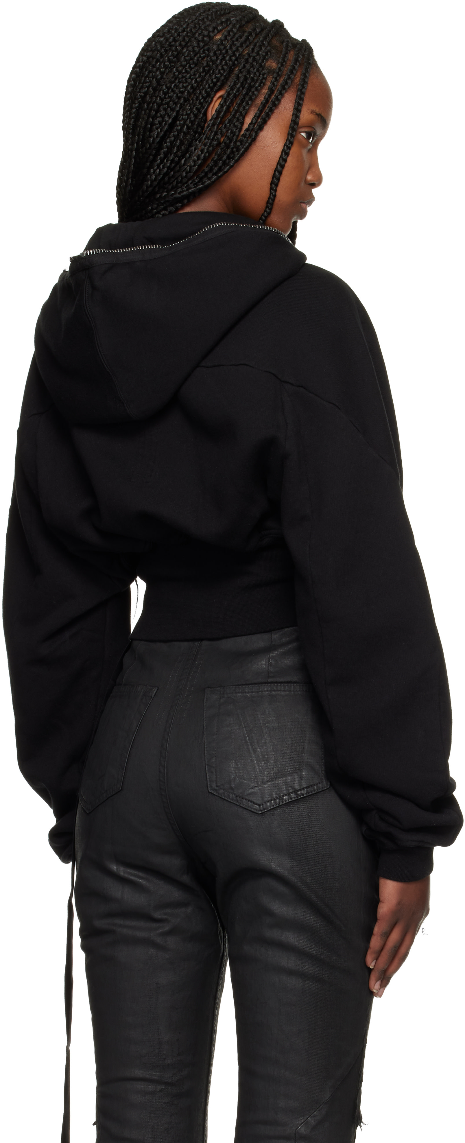 Rick Owens DRKSHDW - Pull à capuche Collage noir - Temple