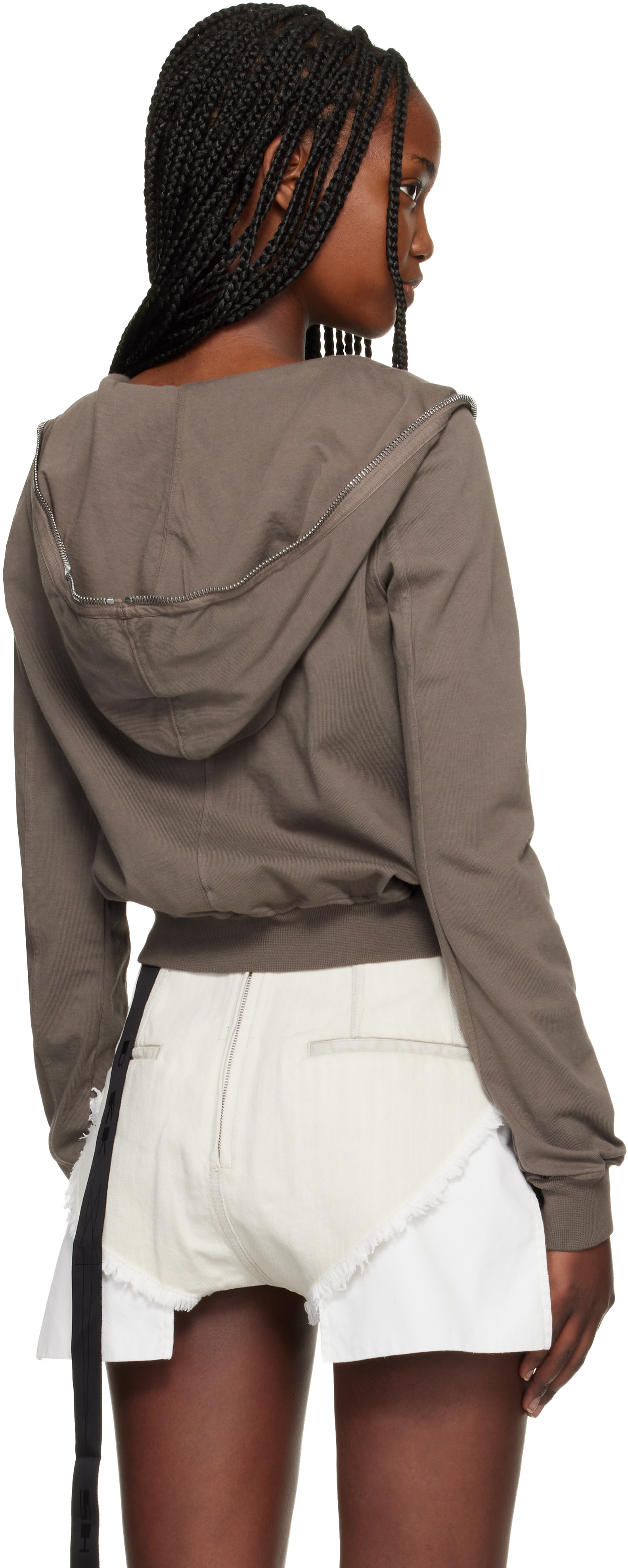 Rick Owens DRKSHDW - Pull à capuche brun - Temple