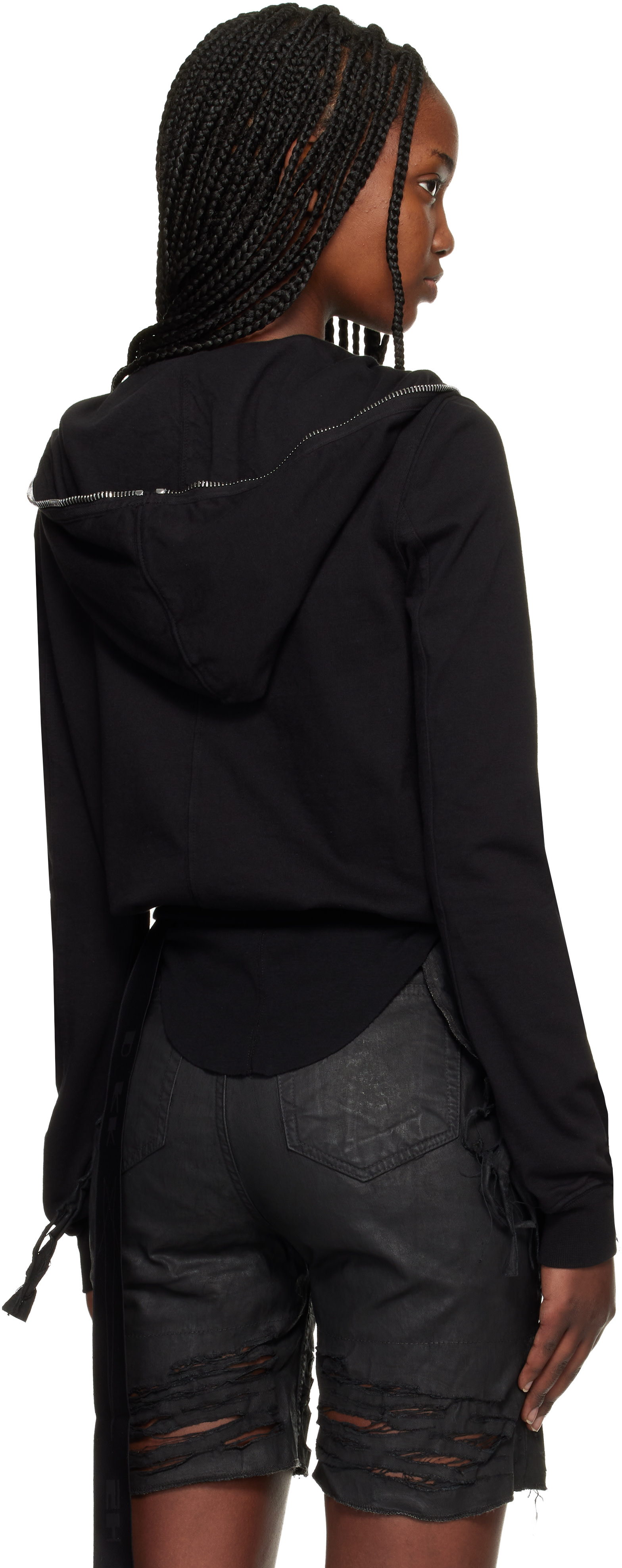 Rick Owens DRKSHDW - Pull à capuche noir - Temple