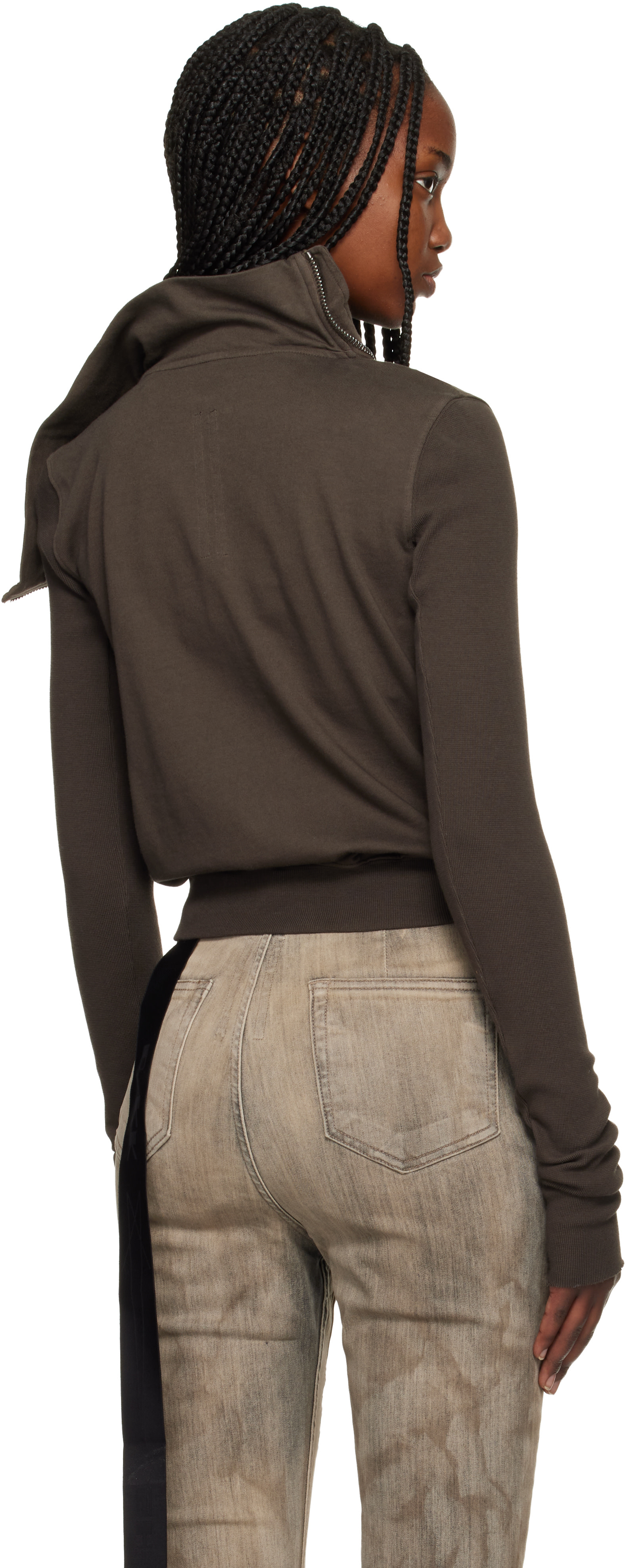 Rick Owens DRKSHDW - Pull molletonné Mountain brun - Temple
