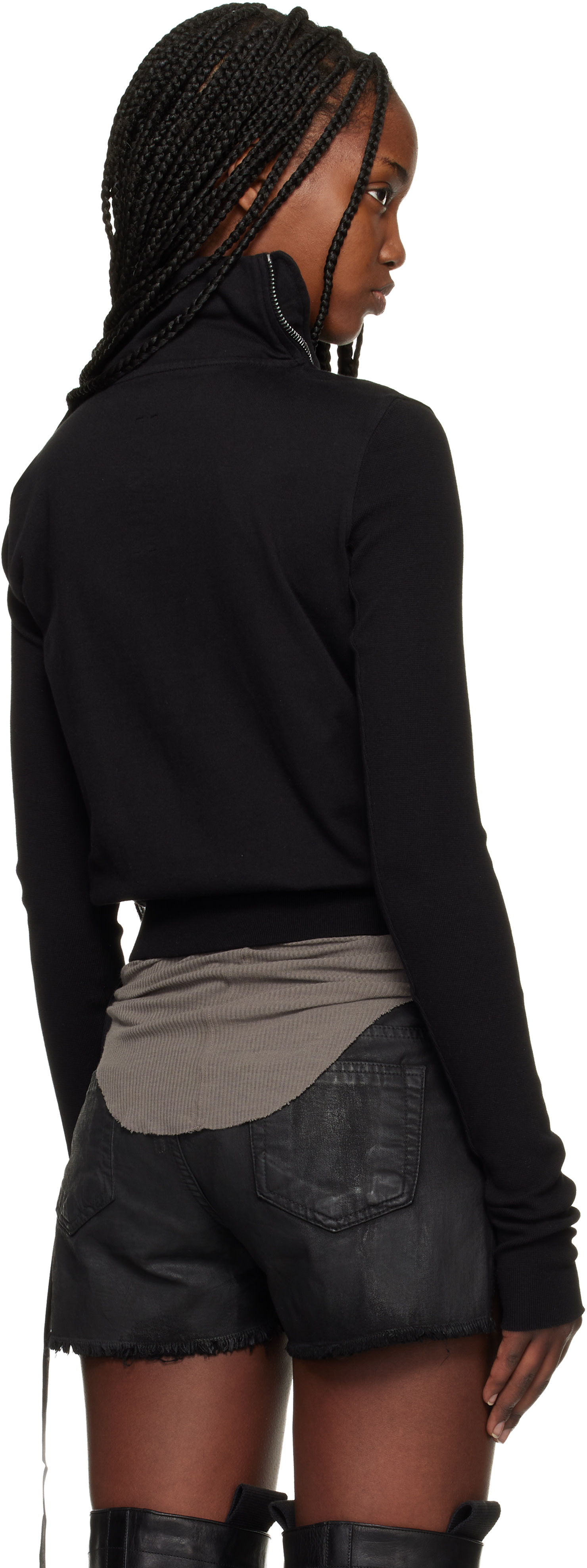 Rick Owens DRKSHDW - Pull molletonné Mountain noir - Temple