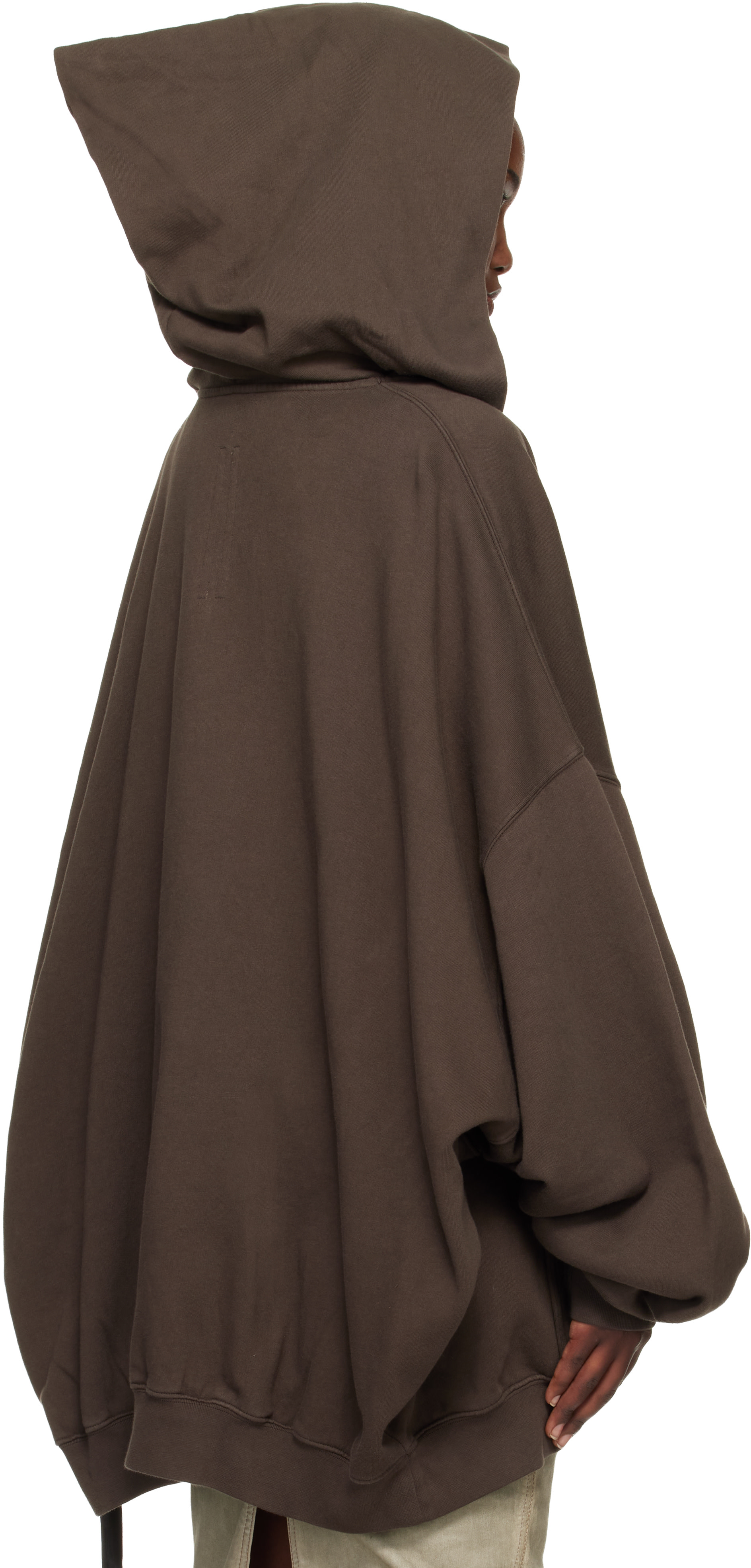 Rick Owens DRKSHDW - Pull à capuche Mountain Hun gris - Temple