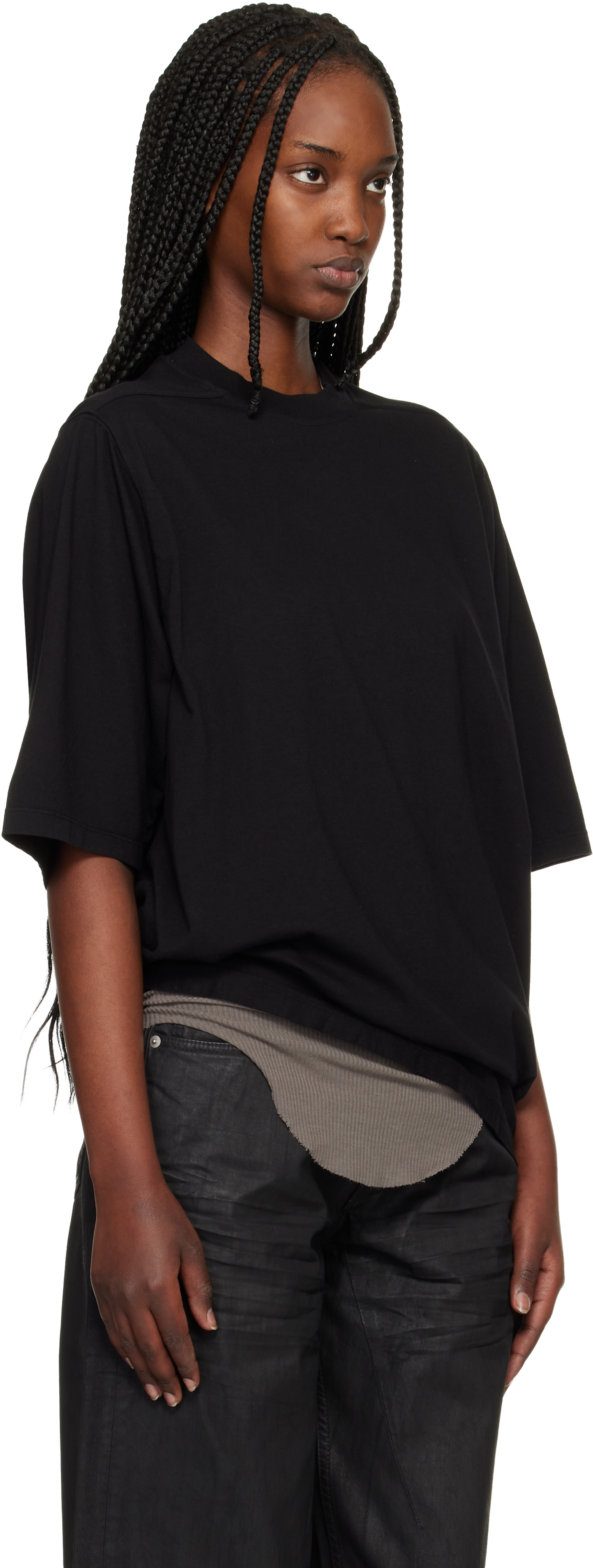 Rick Owens DRKSHDW: Black Temple Jumbo SS T-shirt | SSENSE Canada