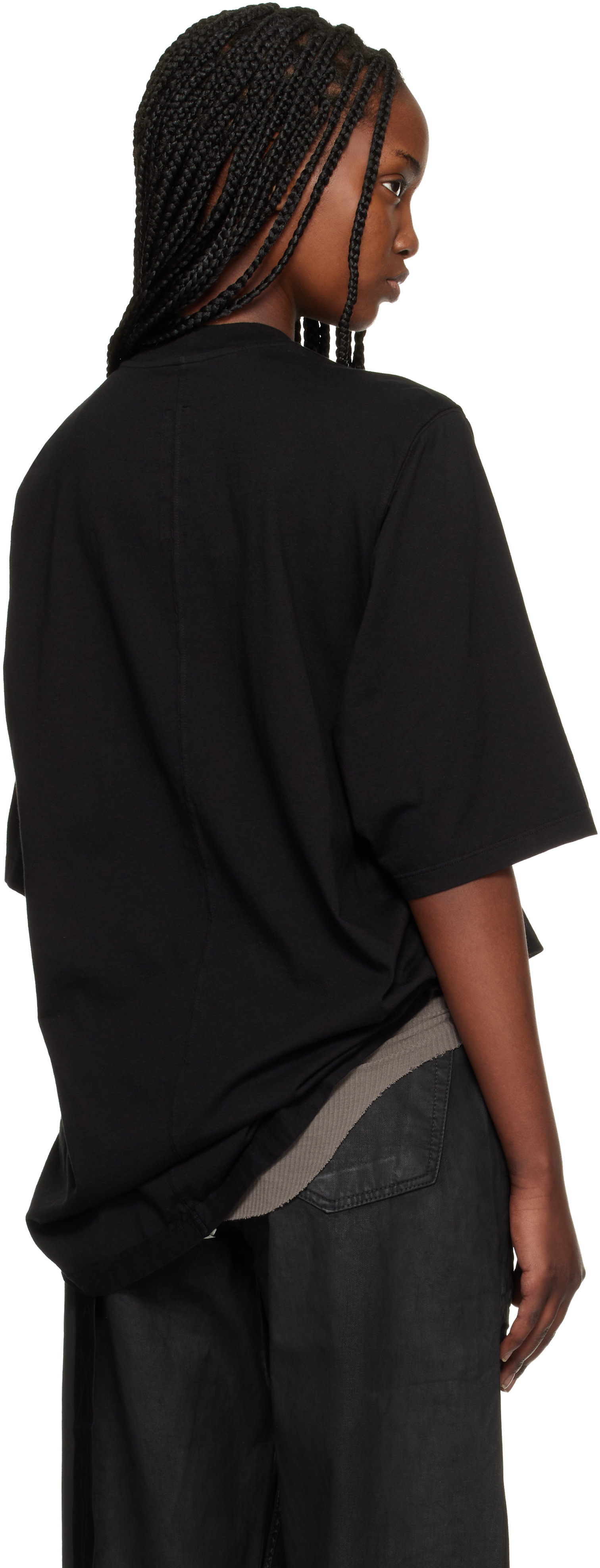 Rick Owens DRKSHDW: Black Temple Jumbo SS T-shirt | SSENSE