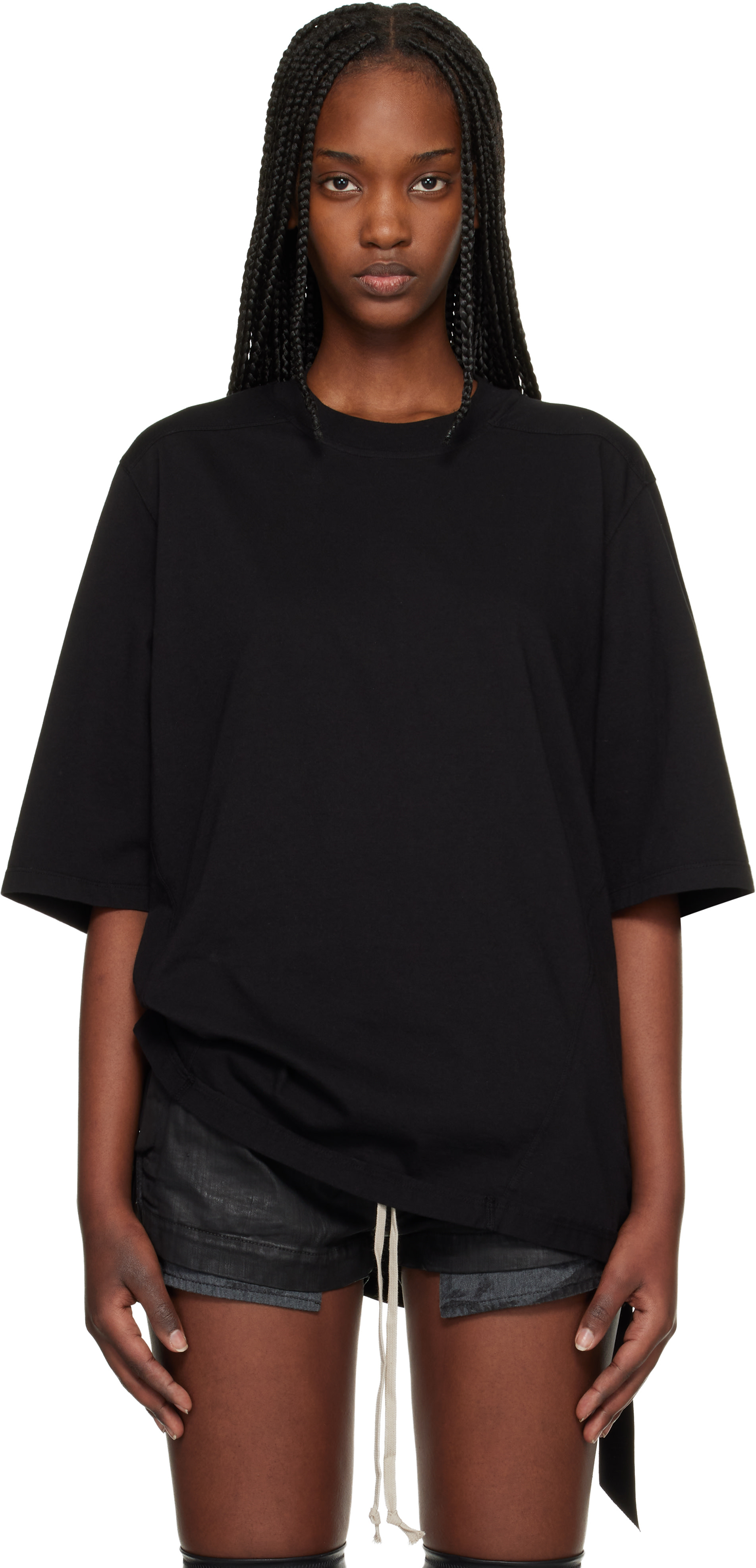 Rick Owens DRKSHDW: Black Temple Walrus T-shirt | SSENSE