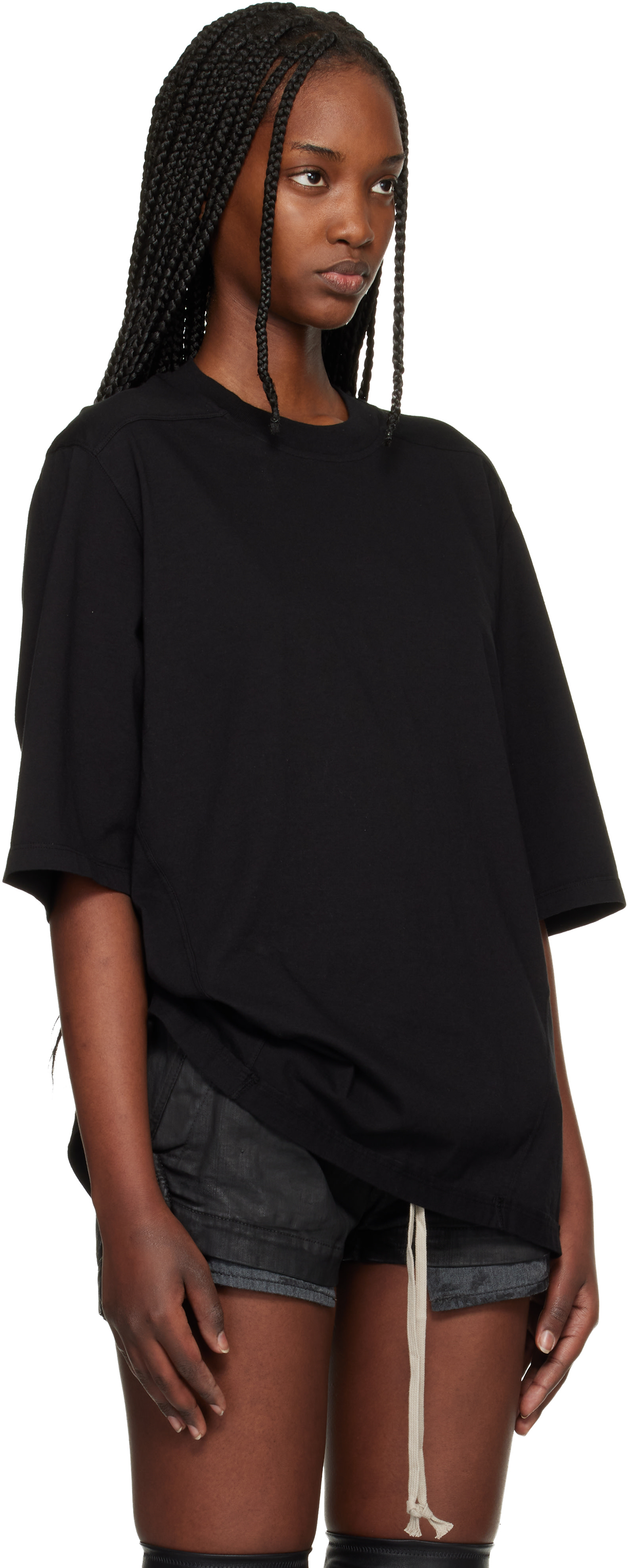 Rick Owens DRKSHDW: Black Temple Walrus T-shirt | SSENSE