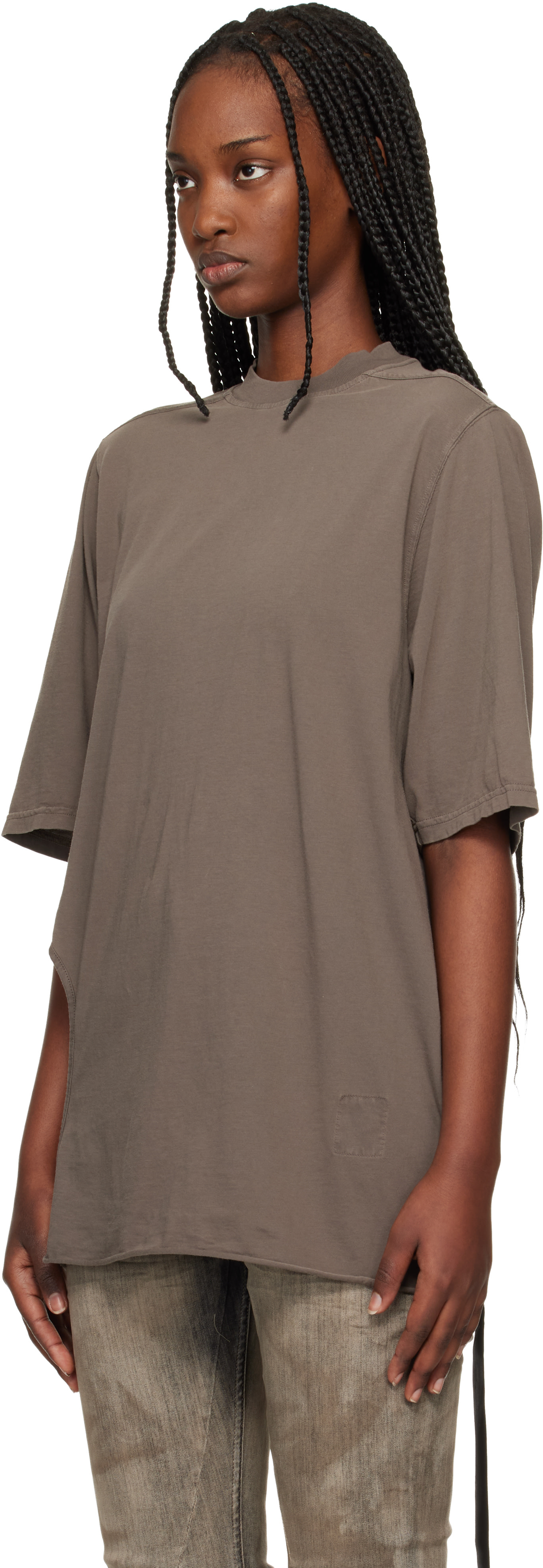 Rick Owens DRKSHDW: Brown Temple Jumbo SS T-shirt | SSENSE Germany