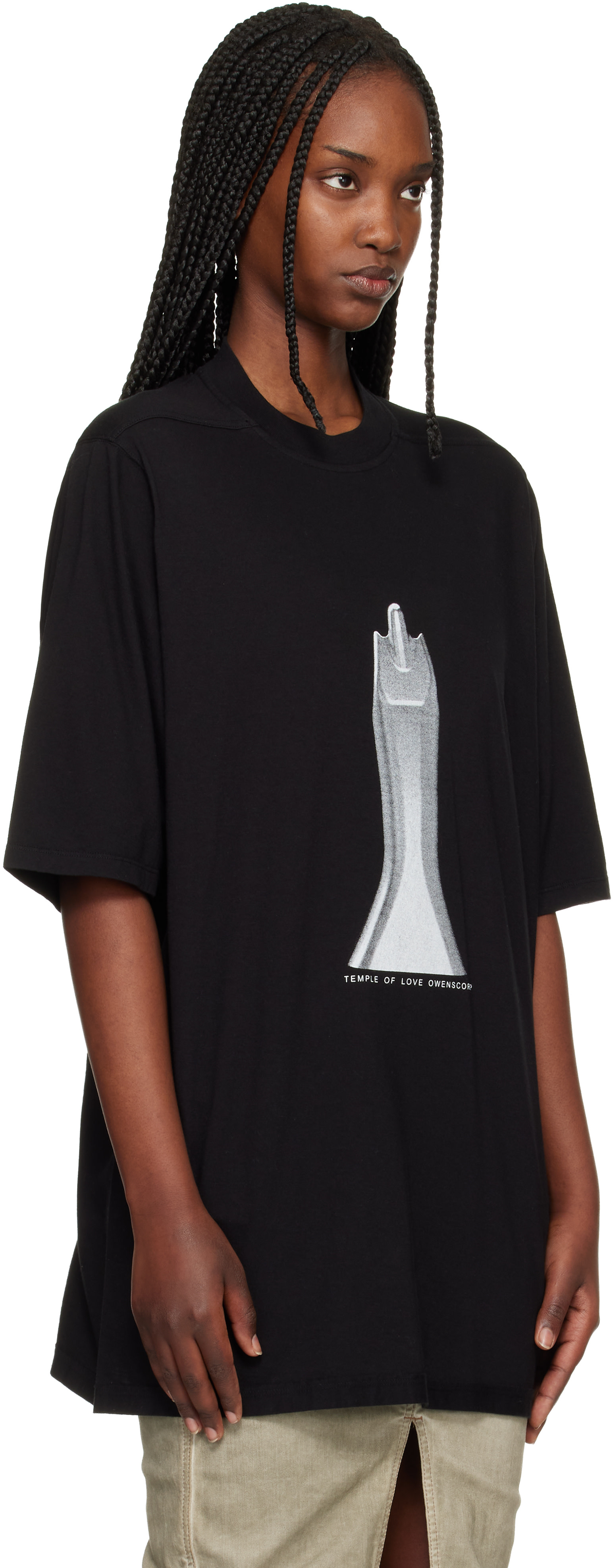 Rick Owens DRKSHDW: Black Temple Jumbo S/S T-shirt | SSENSE