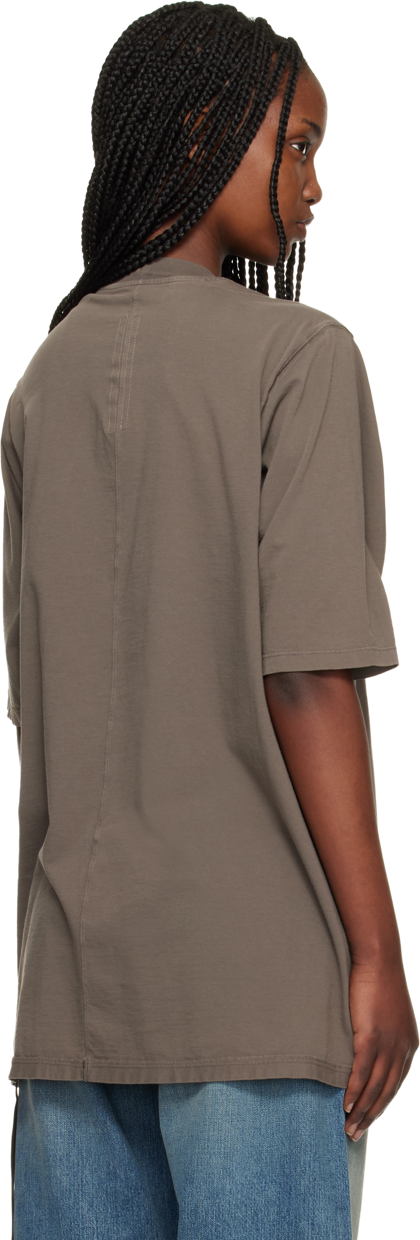 Rick Owens DRKSHDW: グレー Temple Jumbo S/S Tシャツ | SSENSE 日本