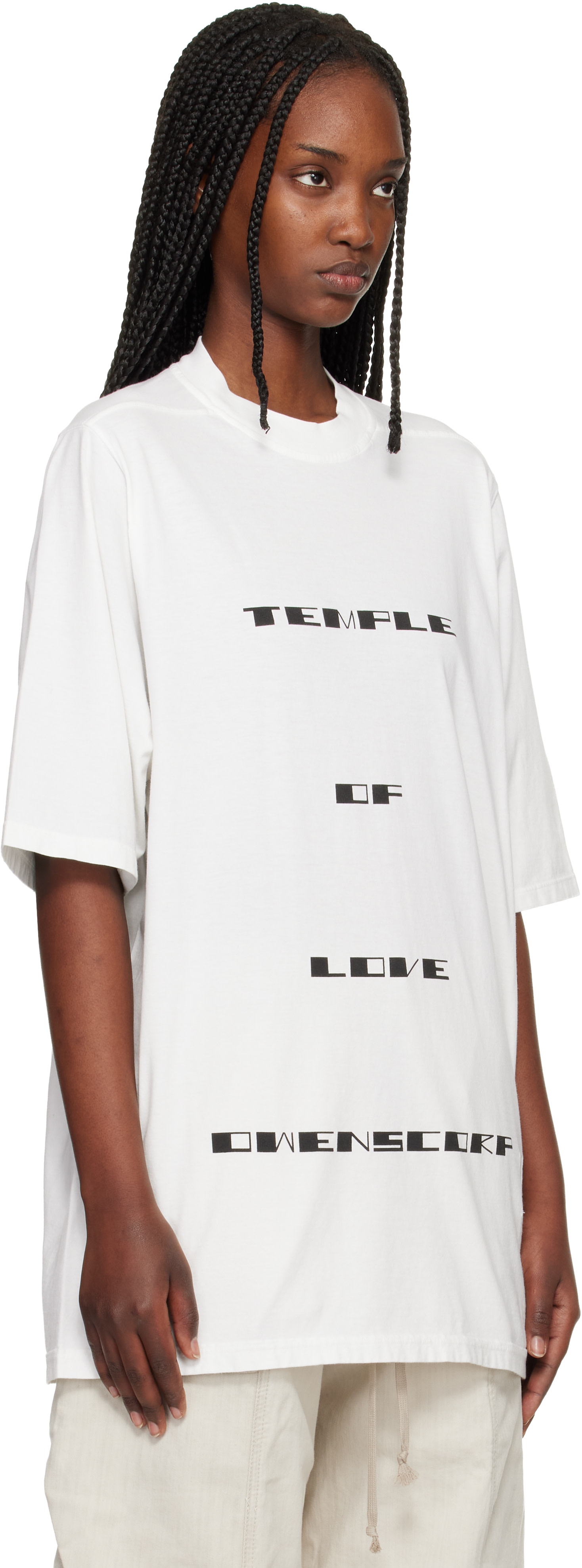 Rick Owens DRKSHDW: Off-White Temple Jumbo S/S T-shirt | SSENSE