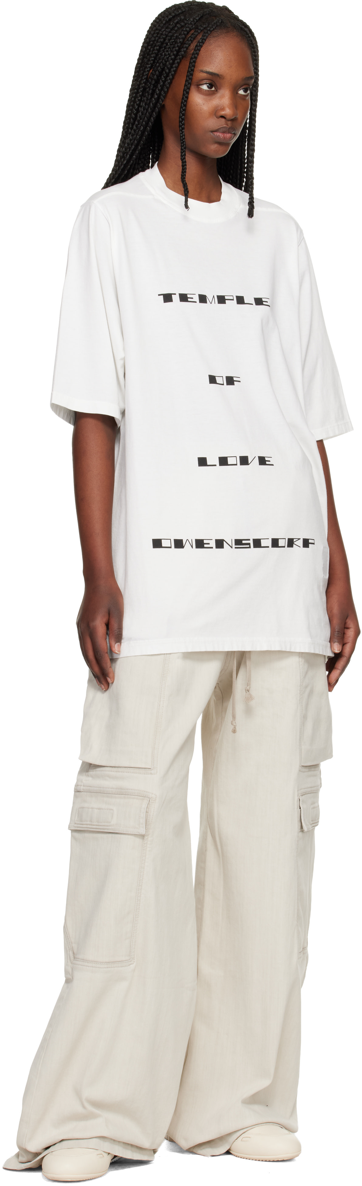 Rick Owens DRKSHDW: Off-White Temple Jumbo S/S T-shirt | SSENSE