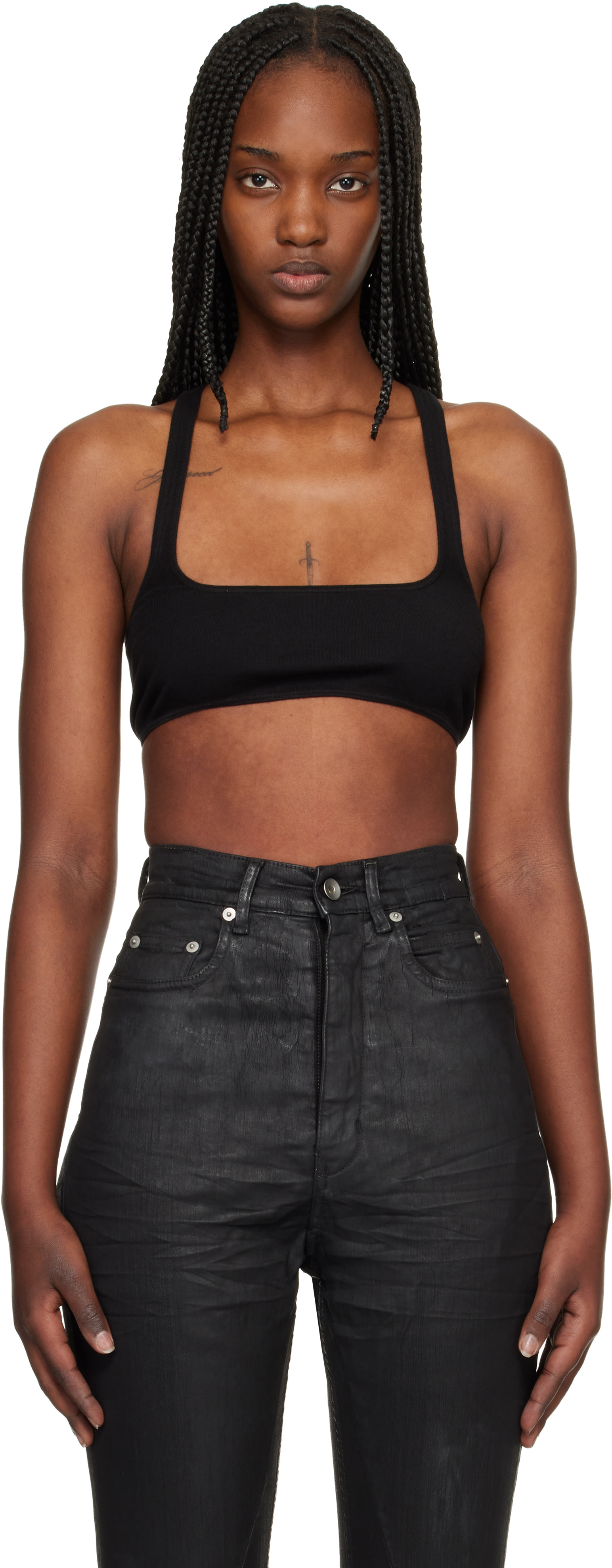 Rick Owens DRKSHDW: Black Temple Unhorny Top | SSENSE