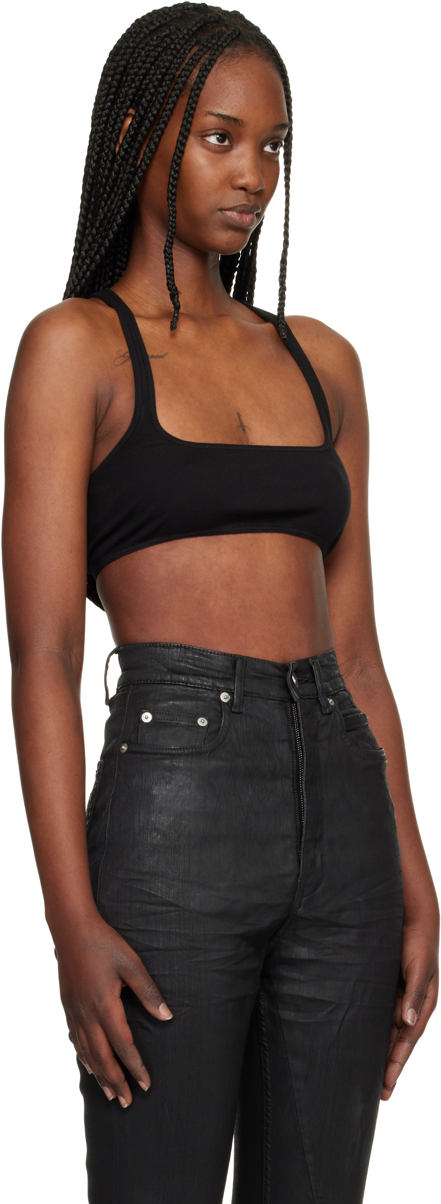 Rick Owens DRKSHDW: Black Temple Unhorny Top | SSENSE