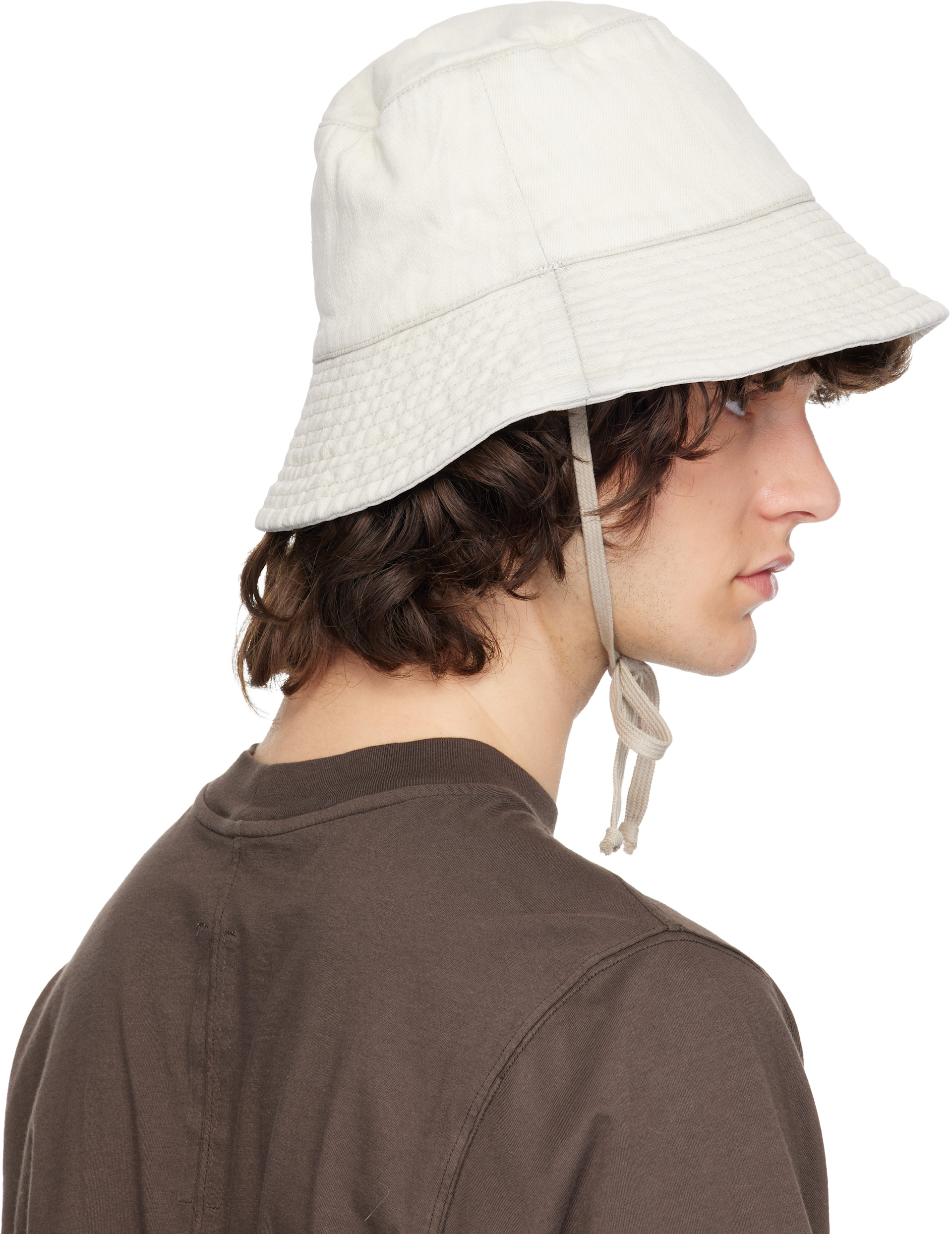 Rick Owens DRKSHDW: Off-White Temple Gilligan Bucket Hat | SSENSE