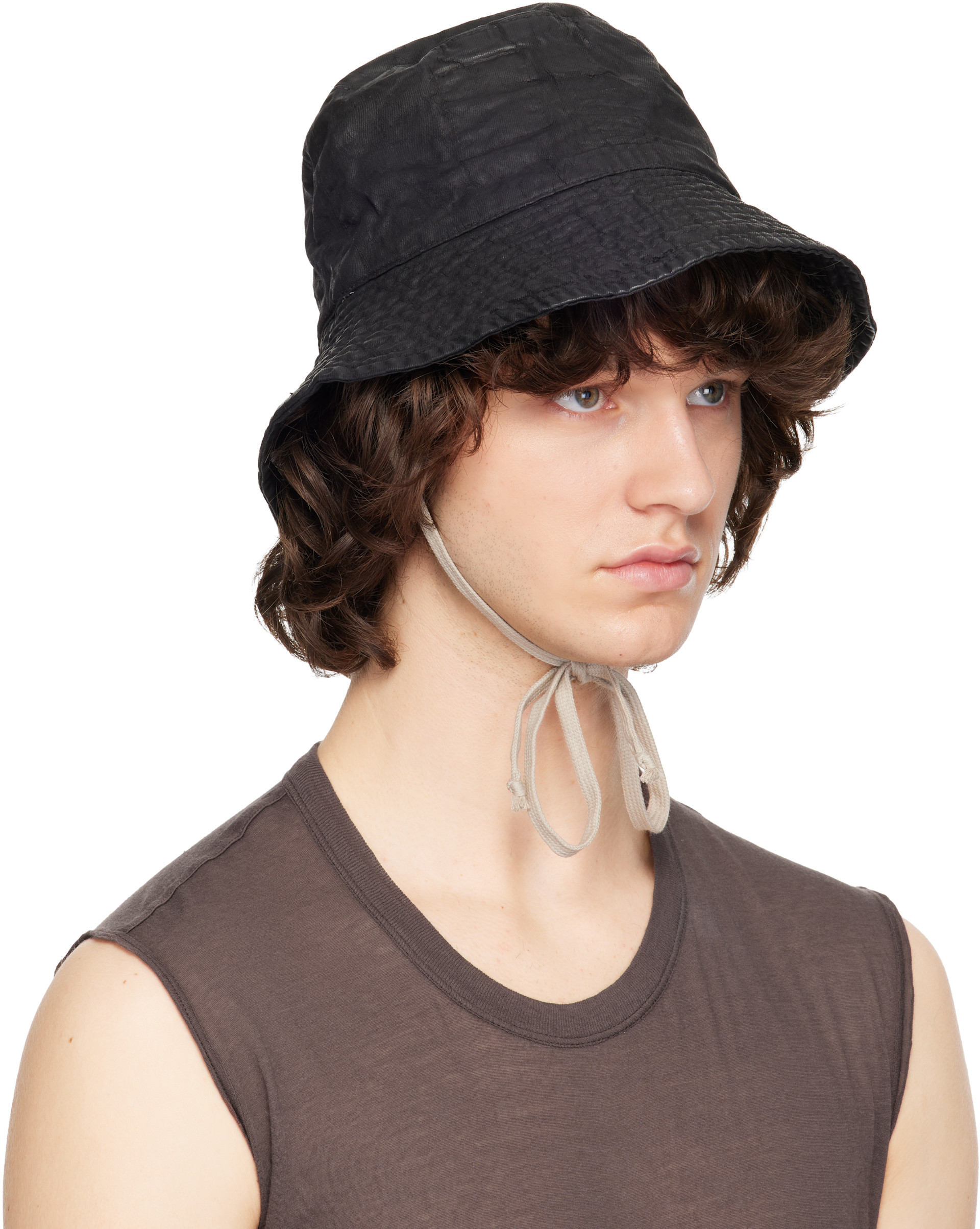 Rick Owens DRKSHDW: ブラック Temple Gilligan バケットハット