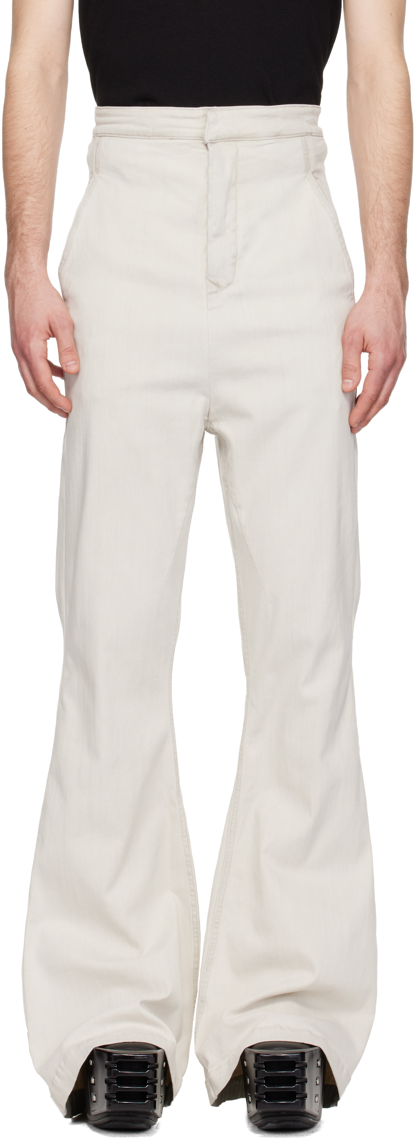 Rick Owens DRKSHDW: Off-White Temple Dirt Bolan Jeans | SSENSE