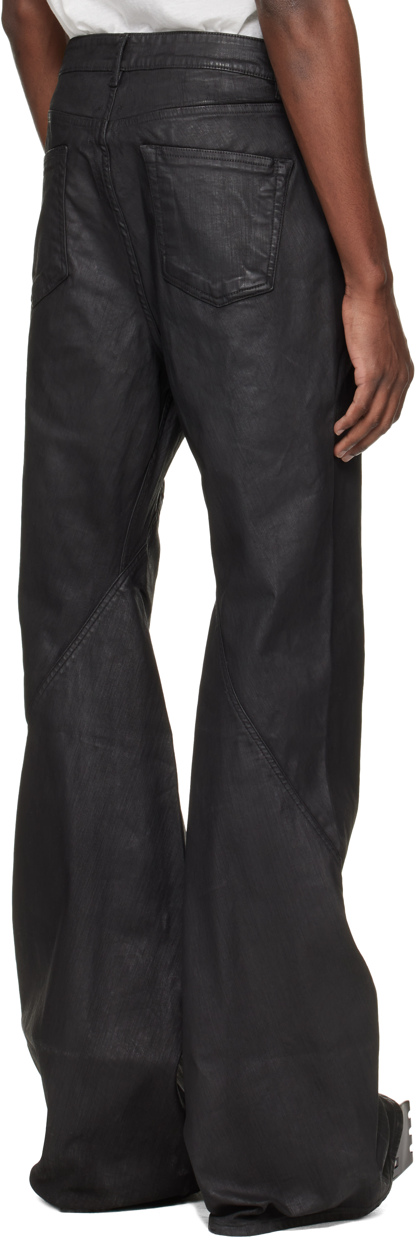 Rick Owens DRKSHDW: ブラック Temple Bias Bootcut ジーンズ | SSENSE