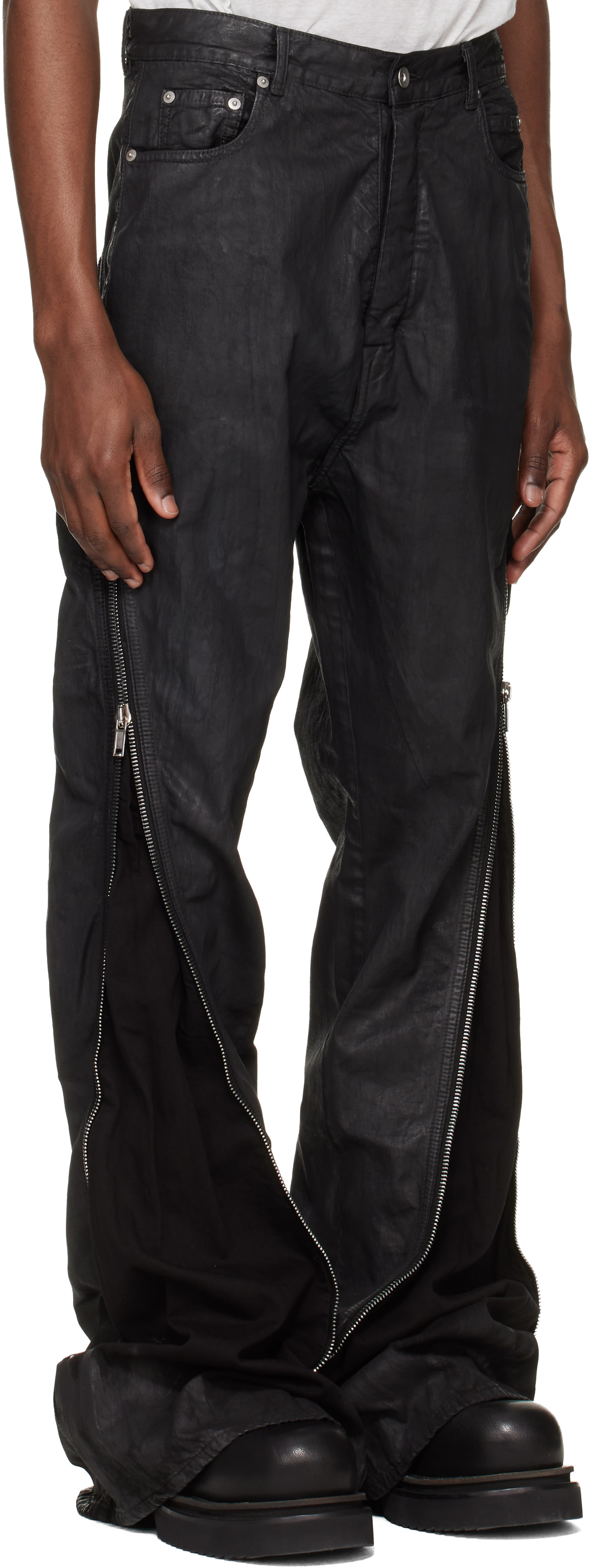 Rick Owens DRKSHDW: Black Temple Bolan Banana Jeans | SSENSE