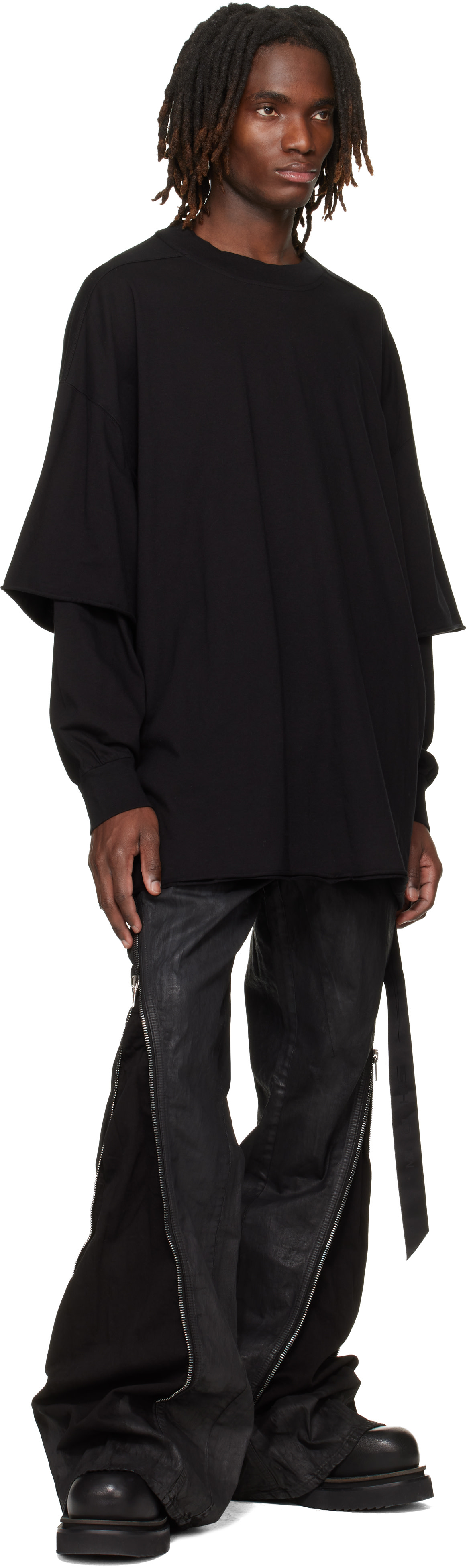 Rick Owens DRKSHDW: Black Temple Bolan Banana Jeans | SSENSE Canada