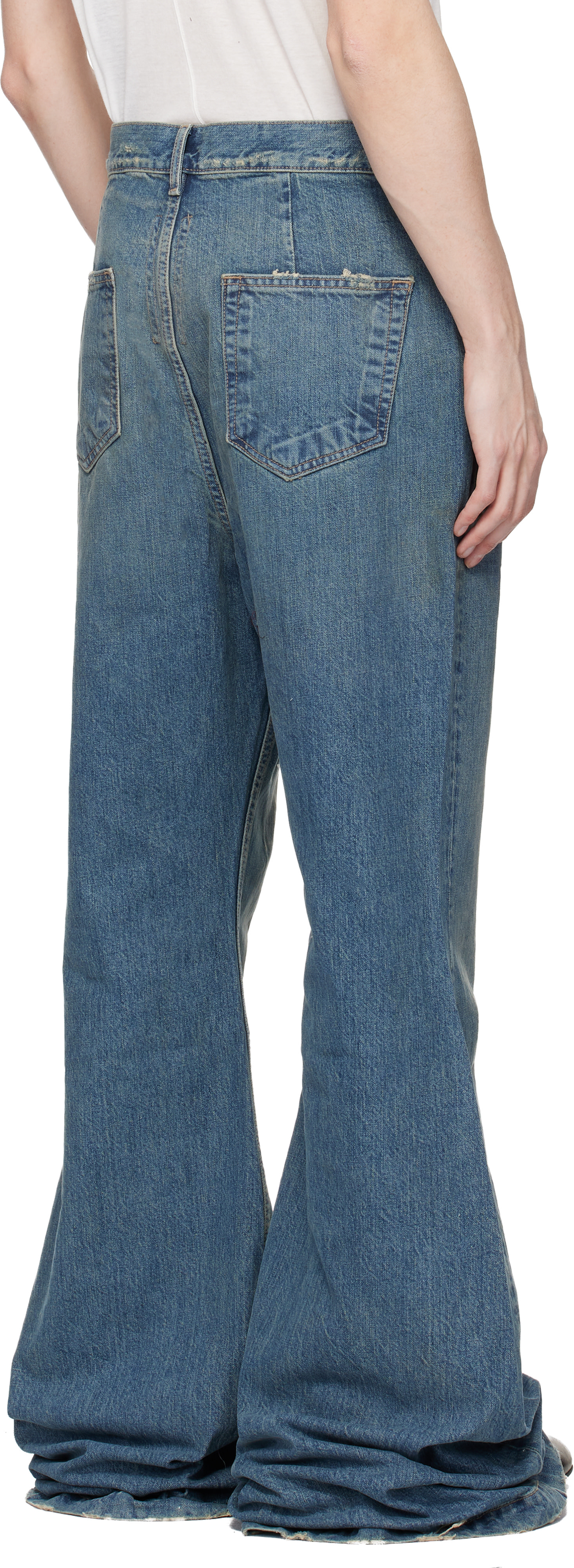 Rick Owens DRKSHDW: Blue Temple Bolan Bootcut Jeans | SSENSE Canada