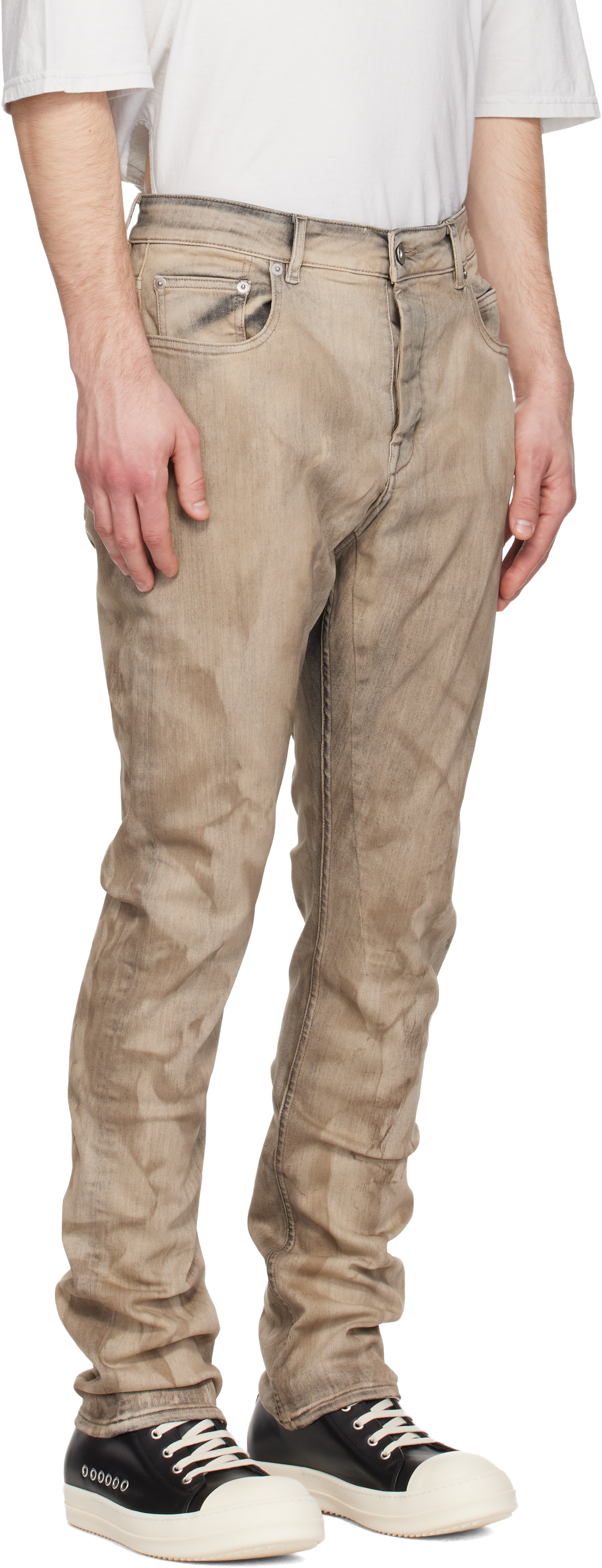 Rick Owens DRKSHDW: Gray Temple Detroit Cut Jeans | SSENSE Netherlands