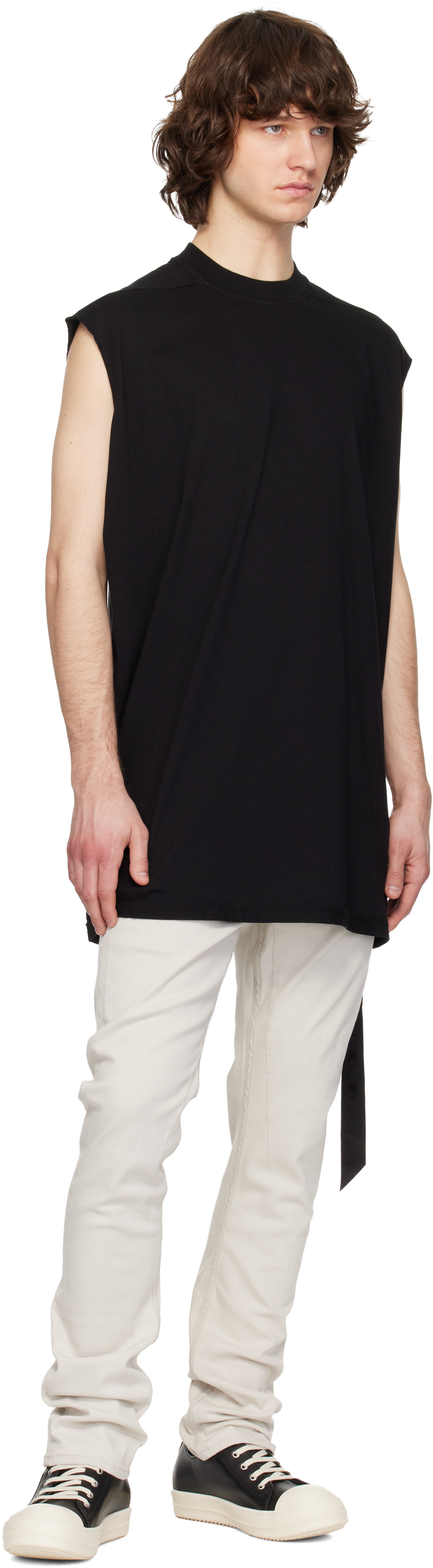 Rick Owens DRKSHDW: オフホワイト Temple Detroit Cut ジーンズ
