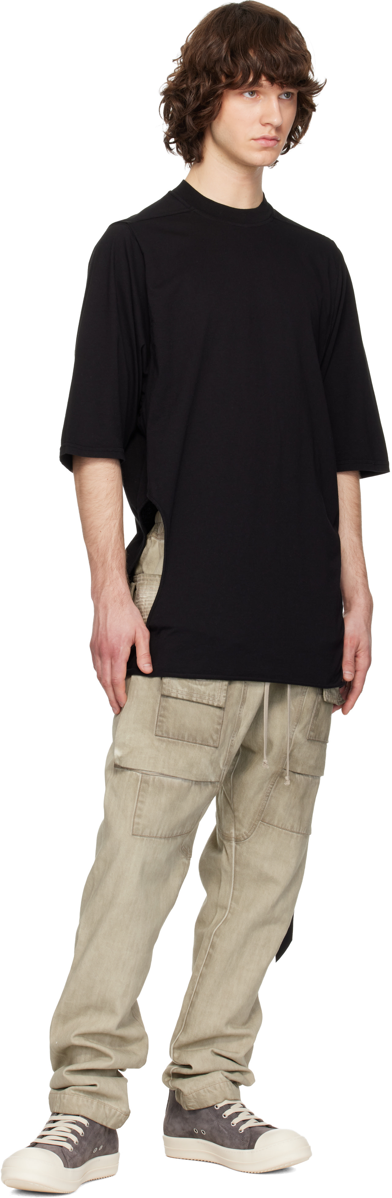 し*た様 Rick Owens DRKSHDW Creatch Cargo Mサ Rick Owens DRKSHDW: Beige Temple Creatch Denim Cargo Pants | SSENSE