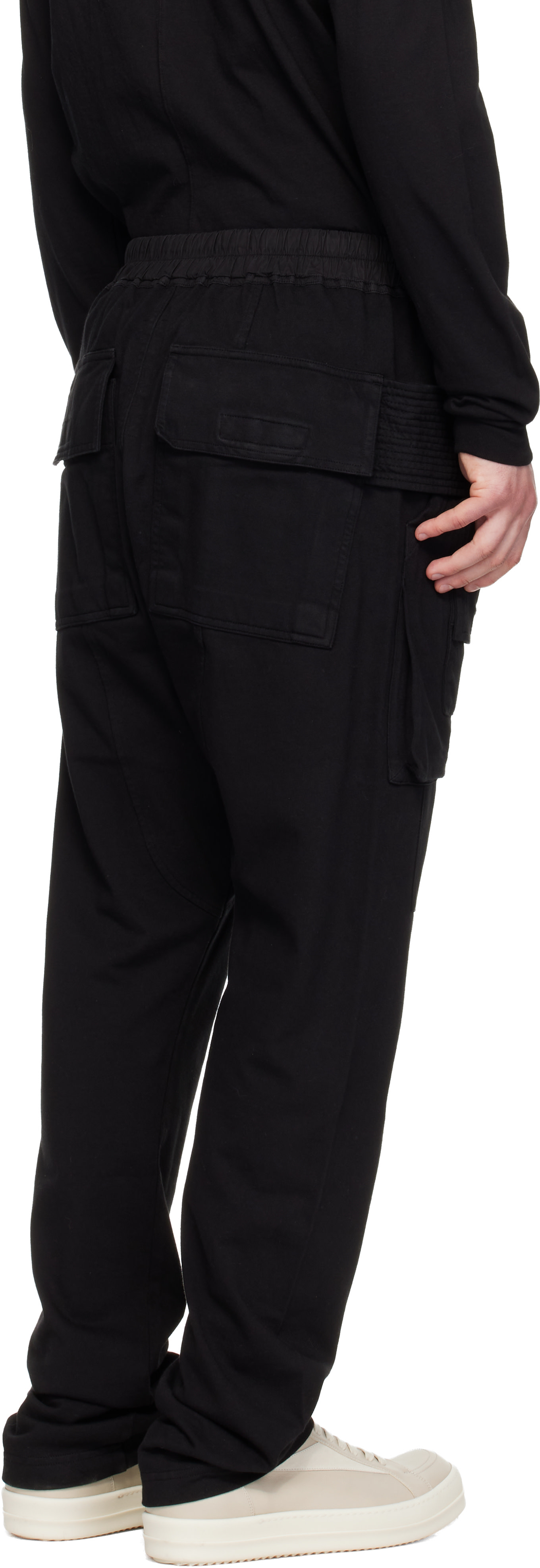 Rick Owens DRKSHDW: ブラック Temple Creatch カーゴパンツ | SSENSE 日本