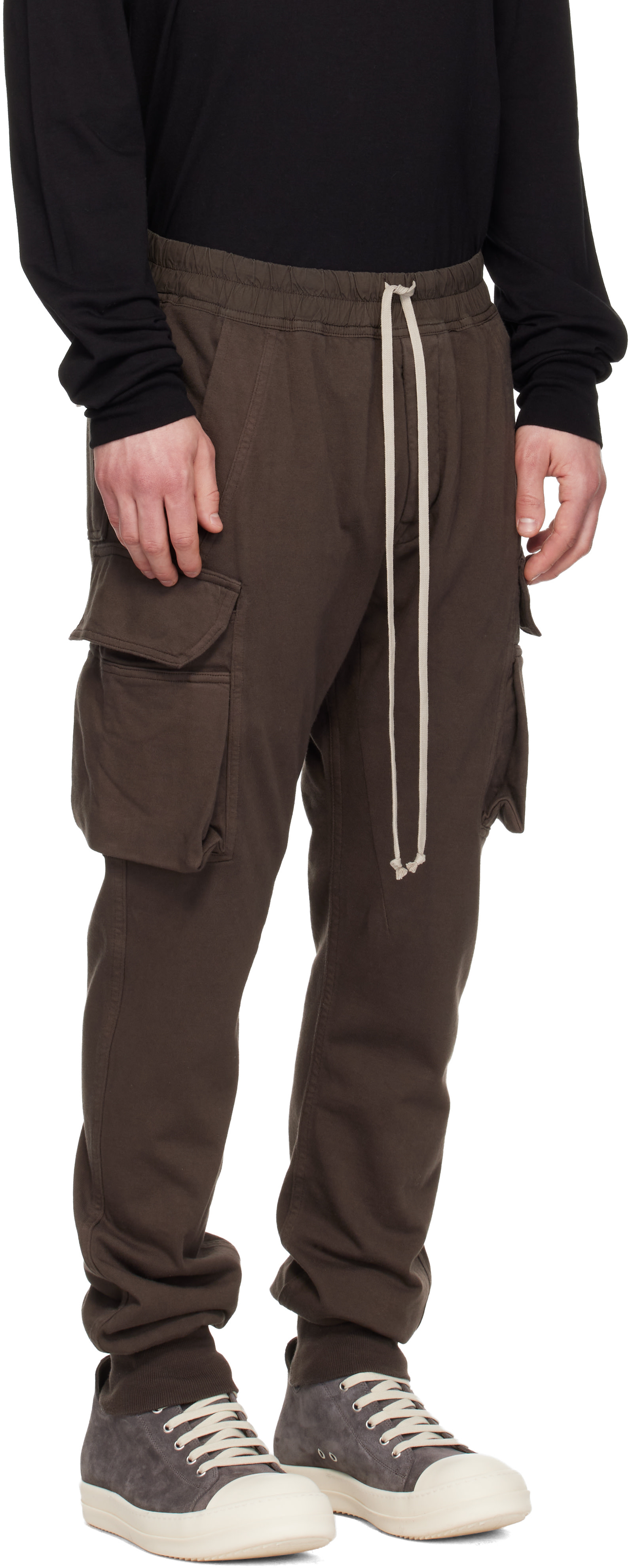 Rick Owens DRKSHDW: Gray Temple Mastodon Cut Cargo Pants | SSENSE