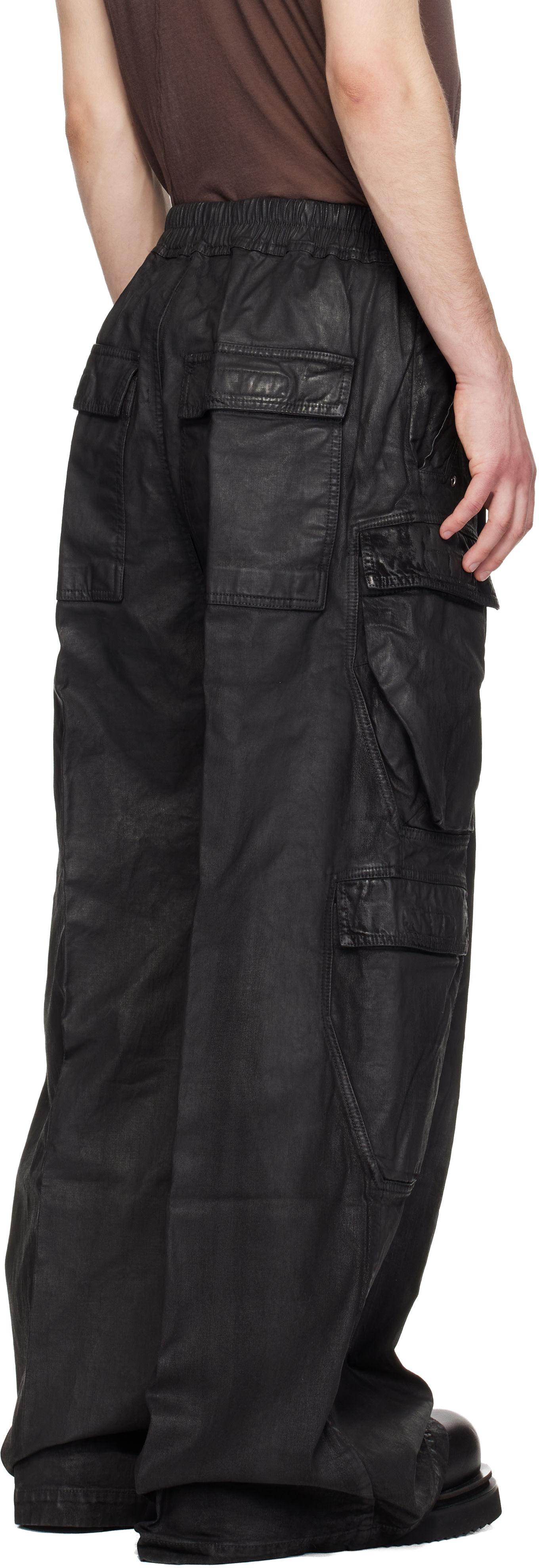 Rick Owens DRKSHDW: ブラック Temple Double Jumbo Belas デニム