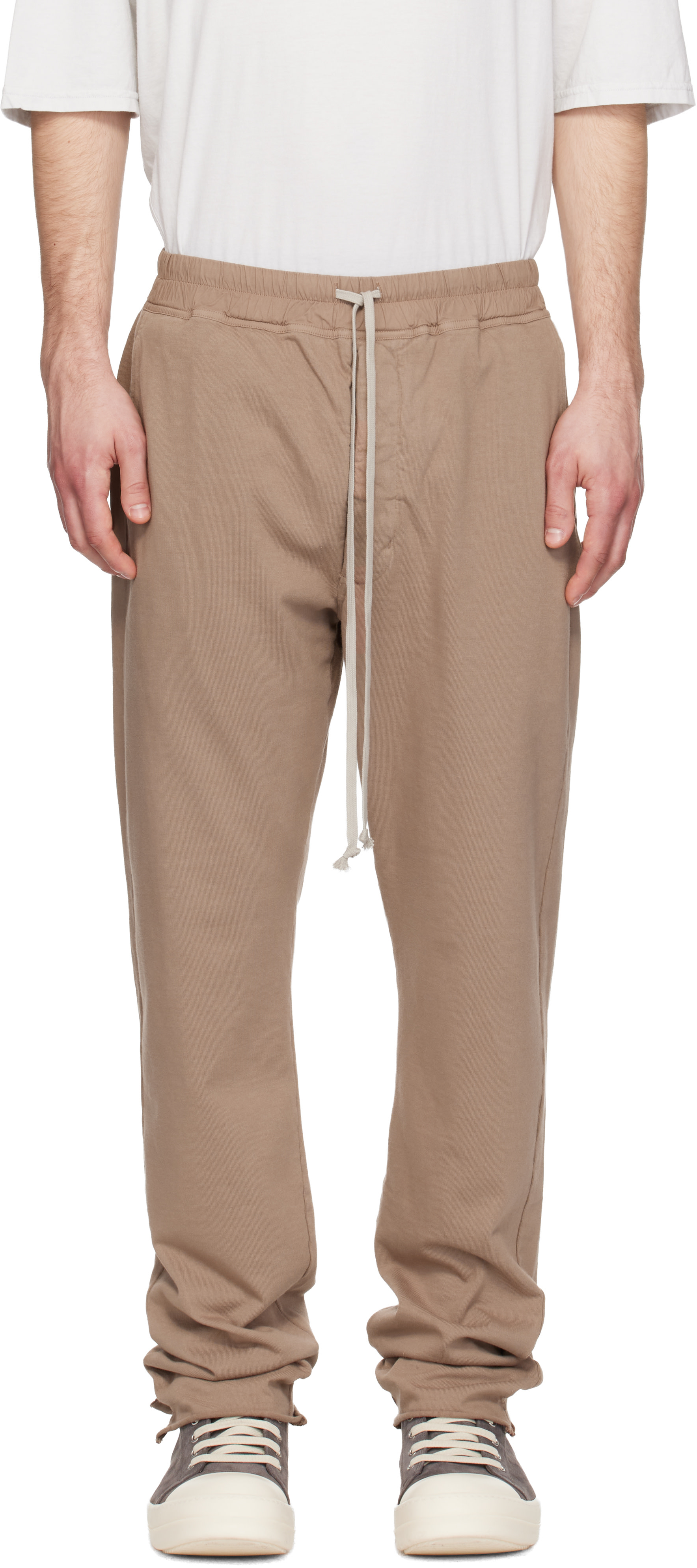 Rick Owens DRKSHDW: Taupe Temple Berlin Drawstring Sweatpants | SSENSE