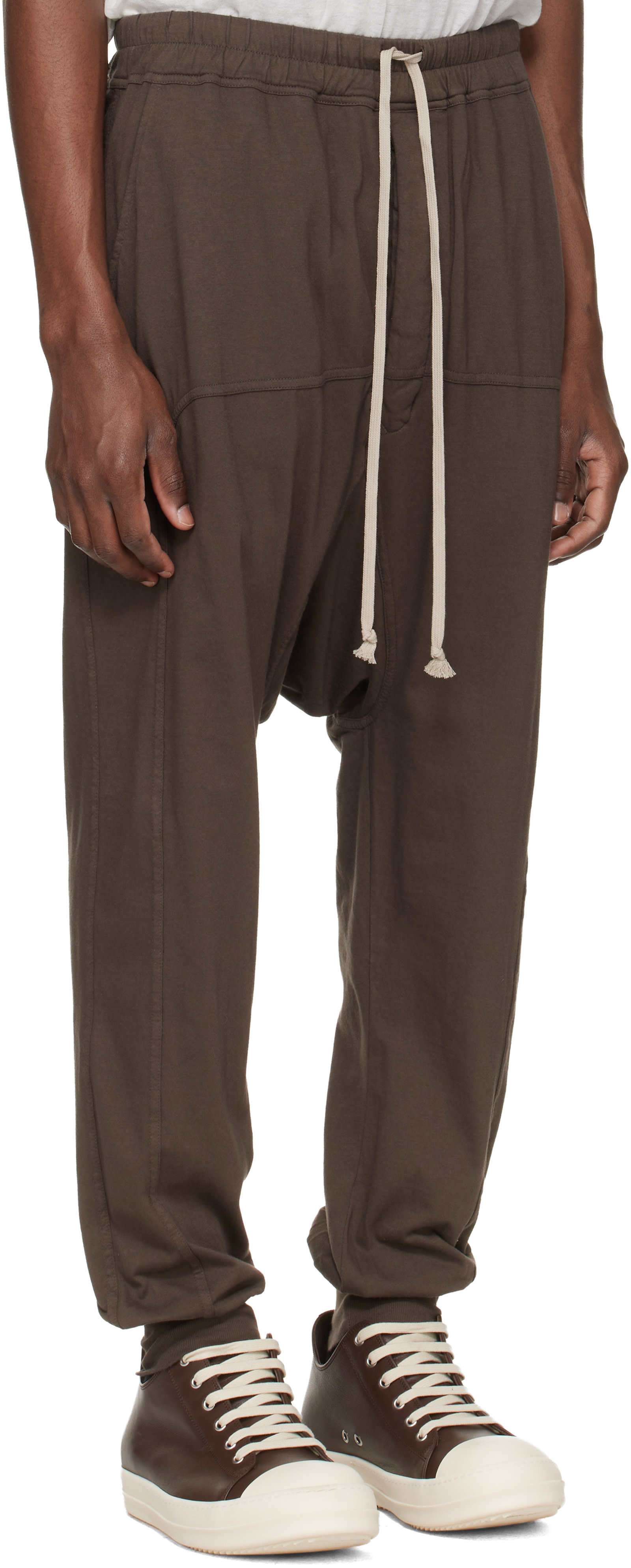 Rick Owens Drkshdw - 그레이 템플 드로우스트링 스웨트팬츠