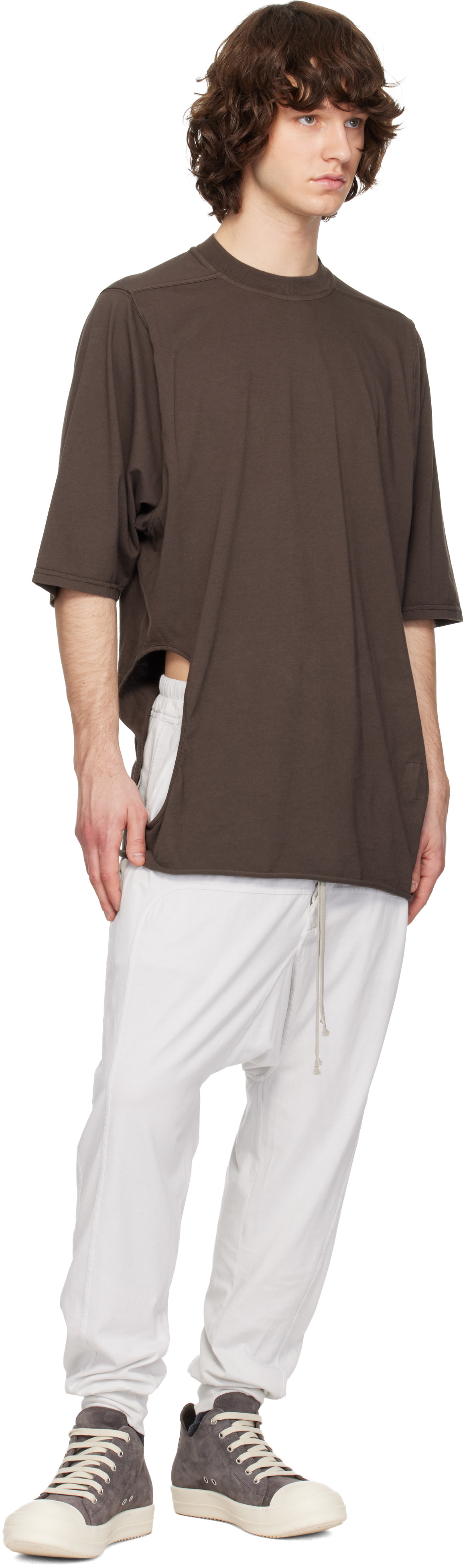 Rick Owens DRKSHDW - オフホワイト Temple ドローストリング ラウンジパンツ