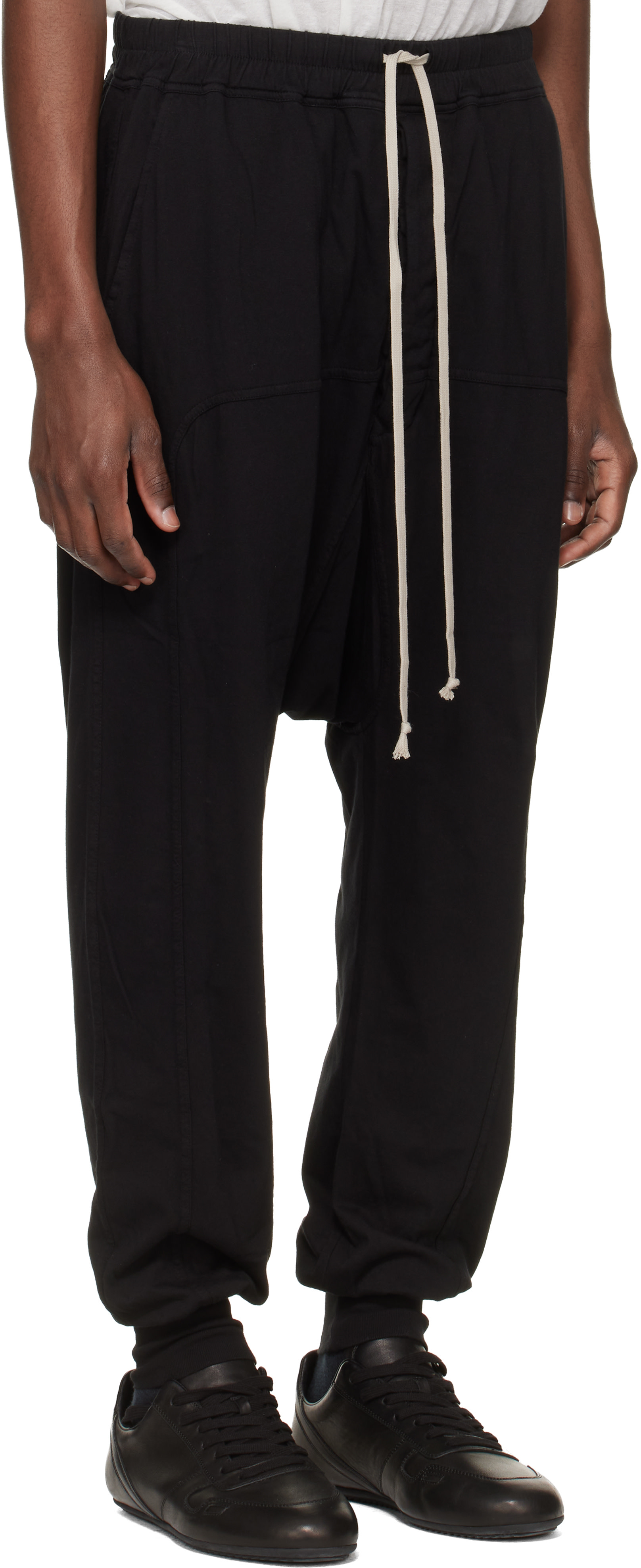 Rick Owens Drkshdw - 블랙 템플 드로우스트링 스웨트팬츠