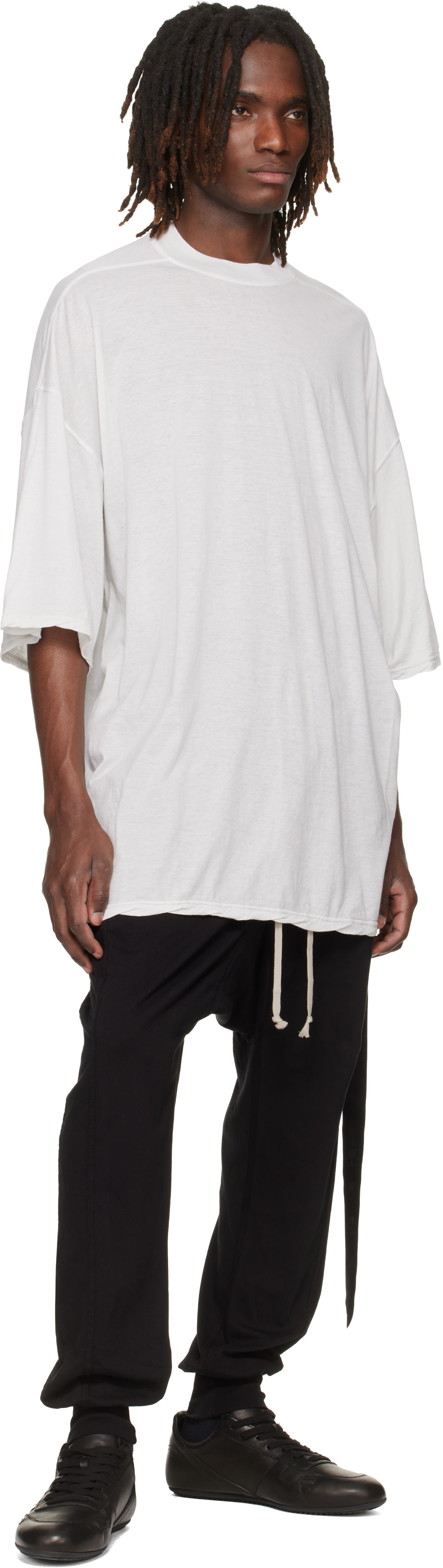 Rick Owens Drkshdw - 블랙 템플 드로우스트링 스웨트팬츠